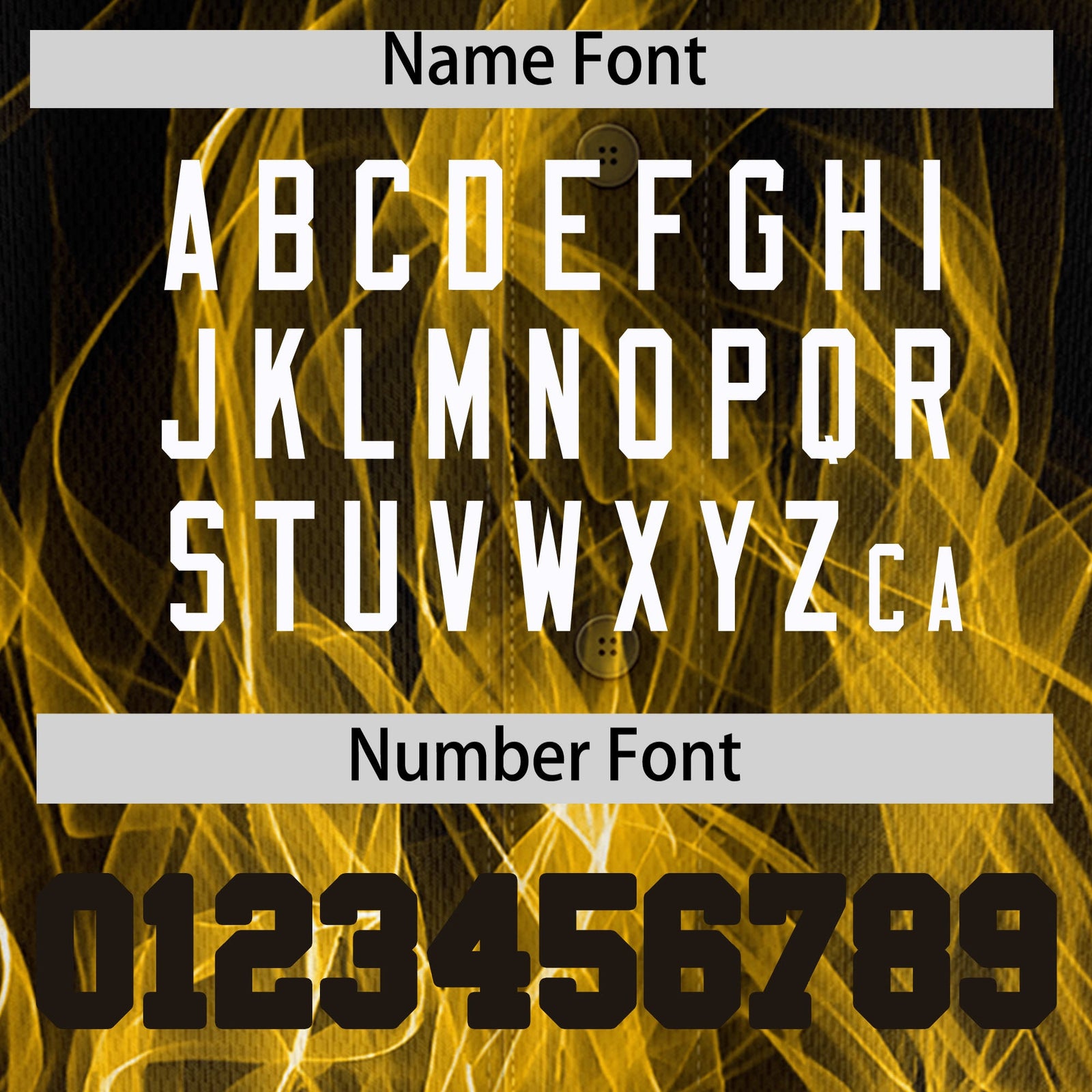 Custom Black Yellow White Flame Graffiti Pattern Personalization Baseball Jersey| KXKSHOP