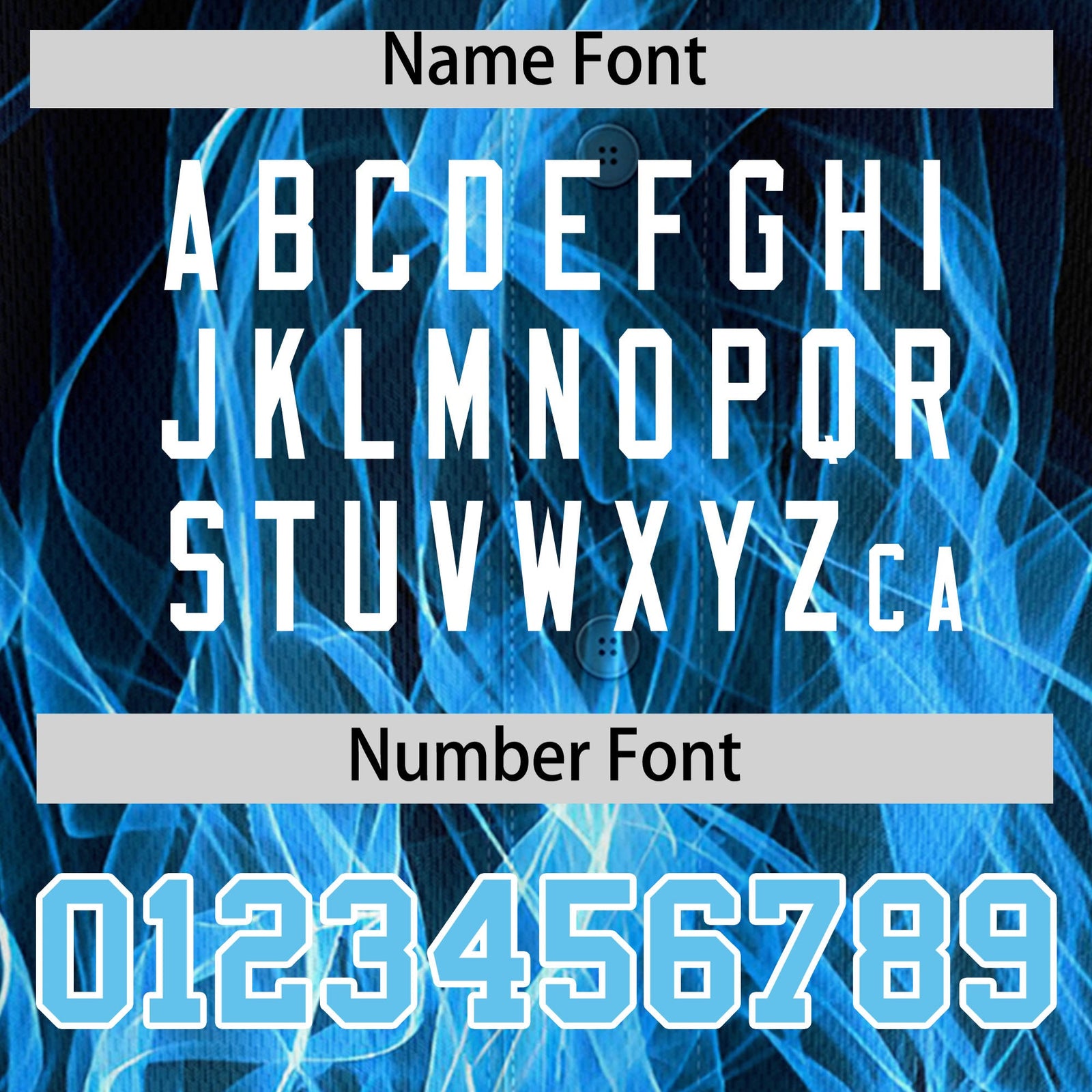 Custom Black Sky Blue White Flame Graffiti Pattern Personalization Baseball Jersey| KXKSHOP