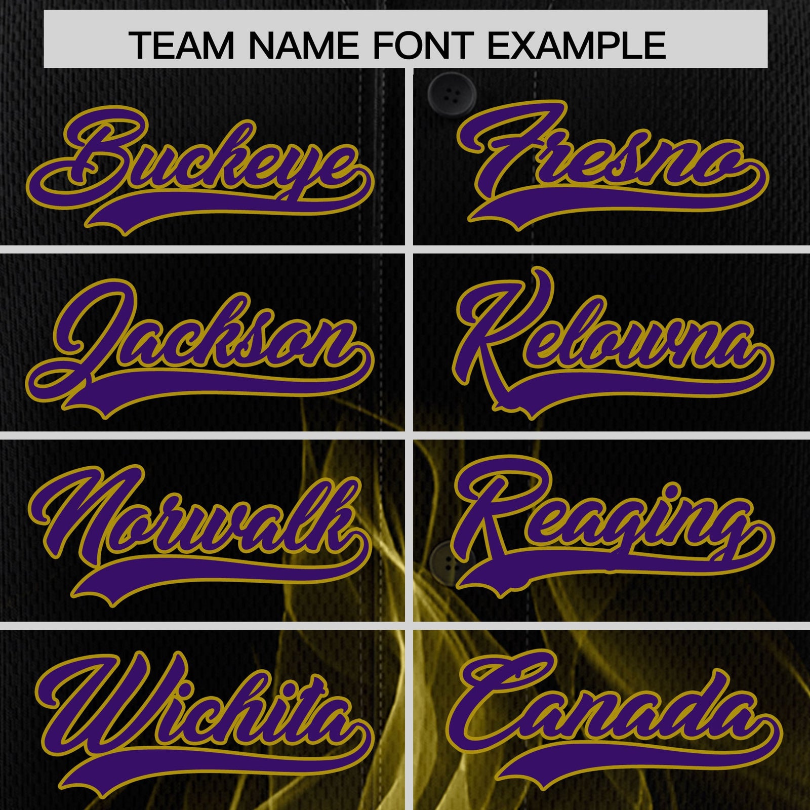 Custom Black Purple Old Gold Flame Graffiti Pattern Personalization Baseball Jersey| KXKSHOP