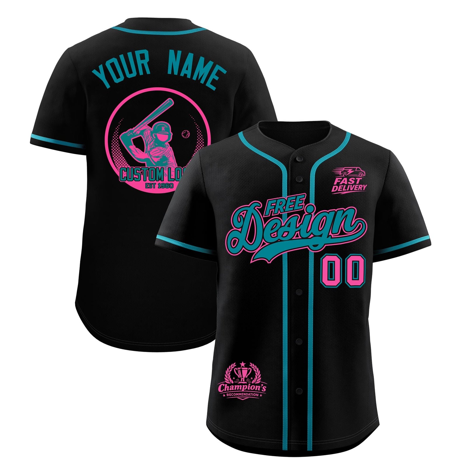 Custom Black Teal Classic Style Stitched Sports Uniform Personalized For Teams Baseball Jersey| KXKSHOP