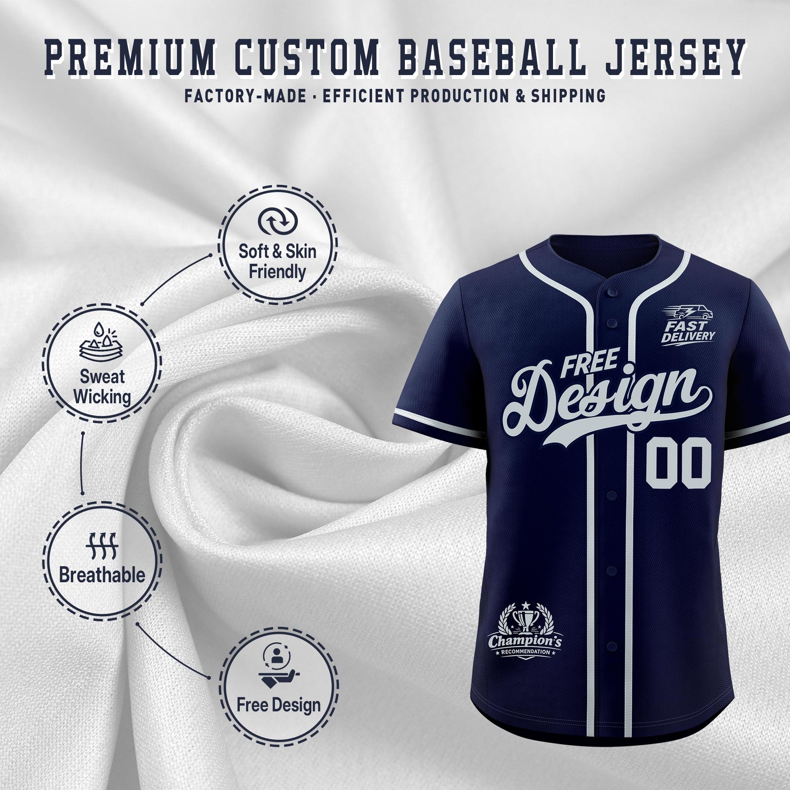 Custom Navy Gray Classic Style Stitched Sports Uniform Personalized For Teams Baseball Jersey| KXKSHOP