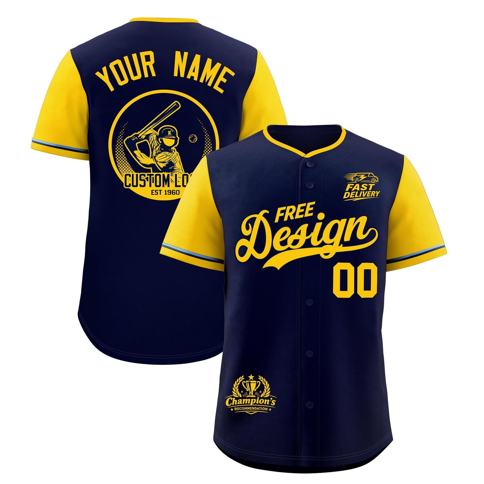 Custom Navy Powder Blue Classic Style Stitched Sports Uniform Personalized For Teams Baseball Jersey| KXKSHOP