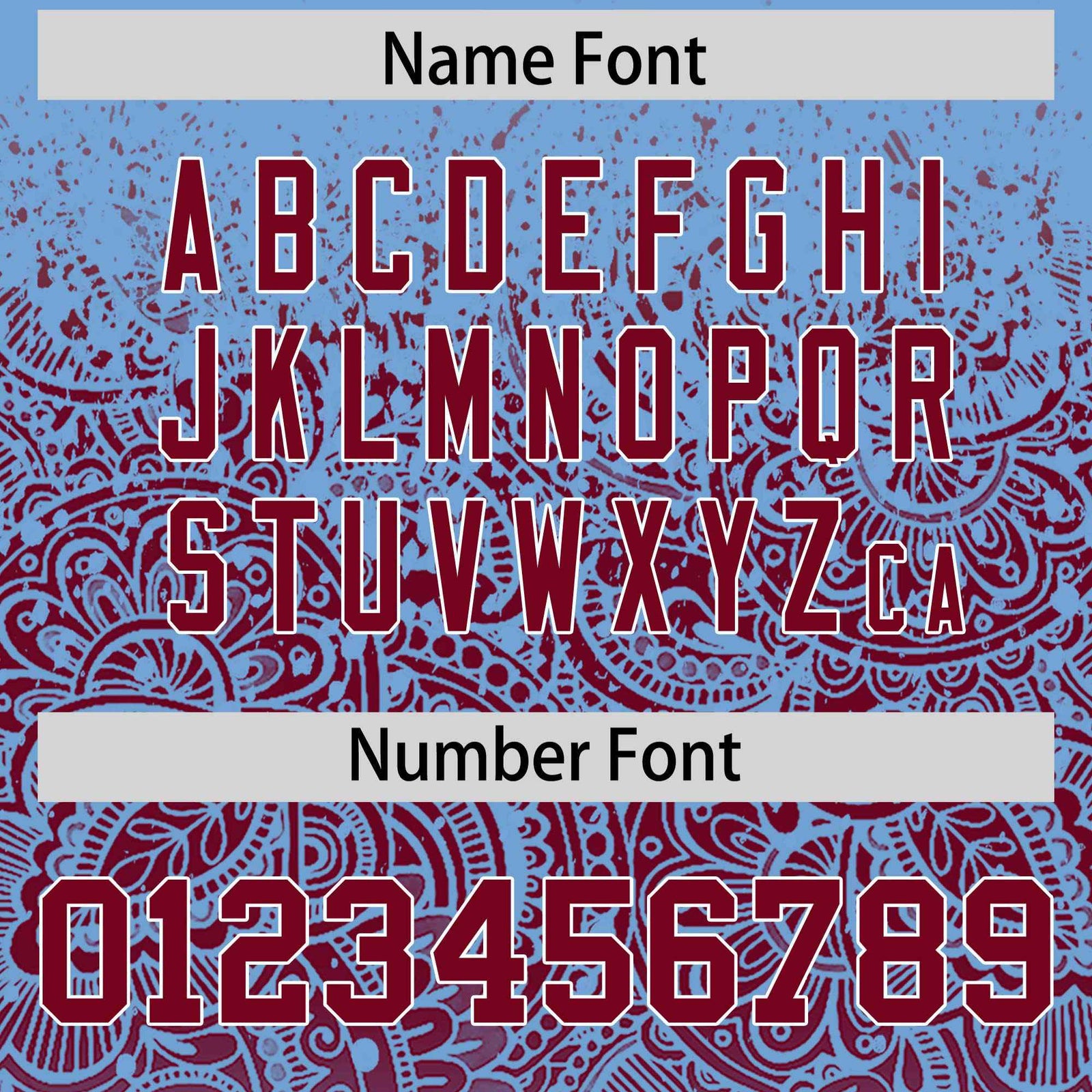 Custom Powder Blue Crimson Floral Print Pattern Full Button Gradient Fashion Baseball Jersey