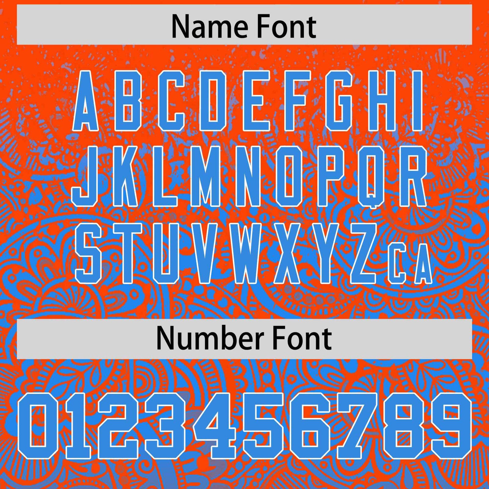 Custom Orange Light Blue Floral Print Pattern Full Button Gradient Fashion Baseball Jersey