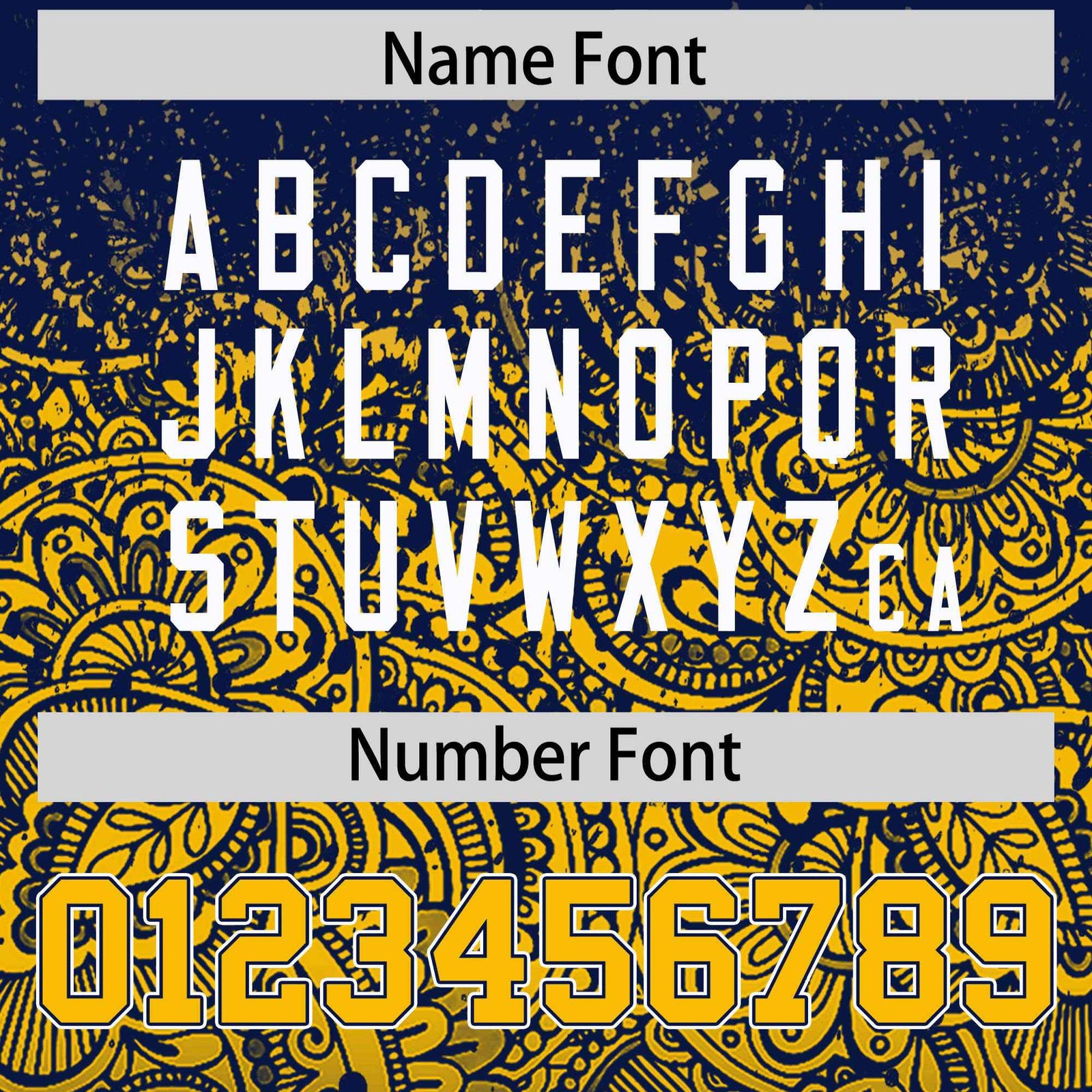 Custom Navy Yellow Floral Print Pattern Full Button Gradient Fashion Baseball Jersey