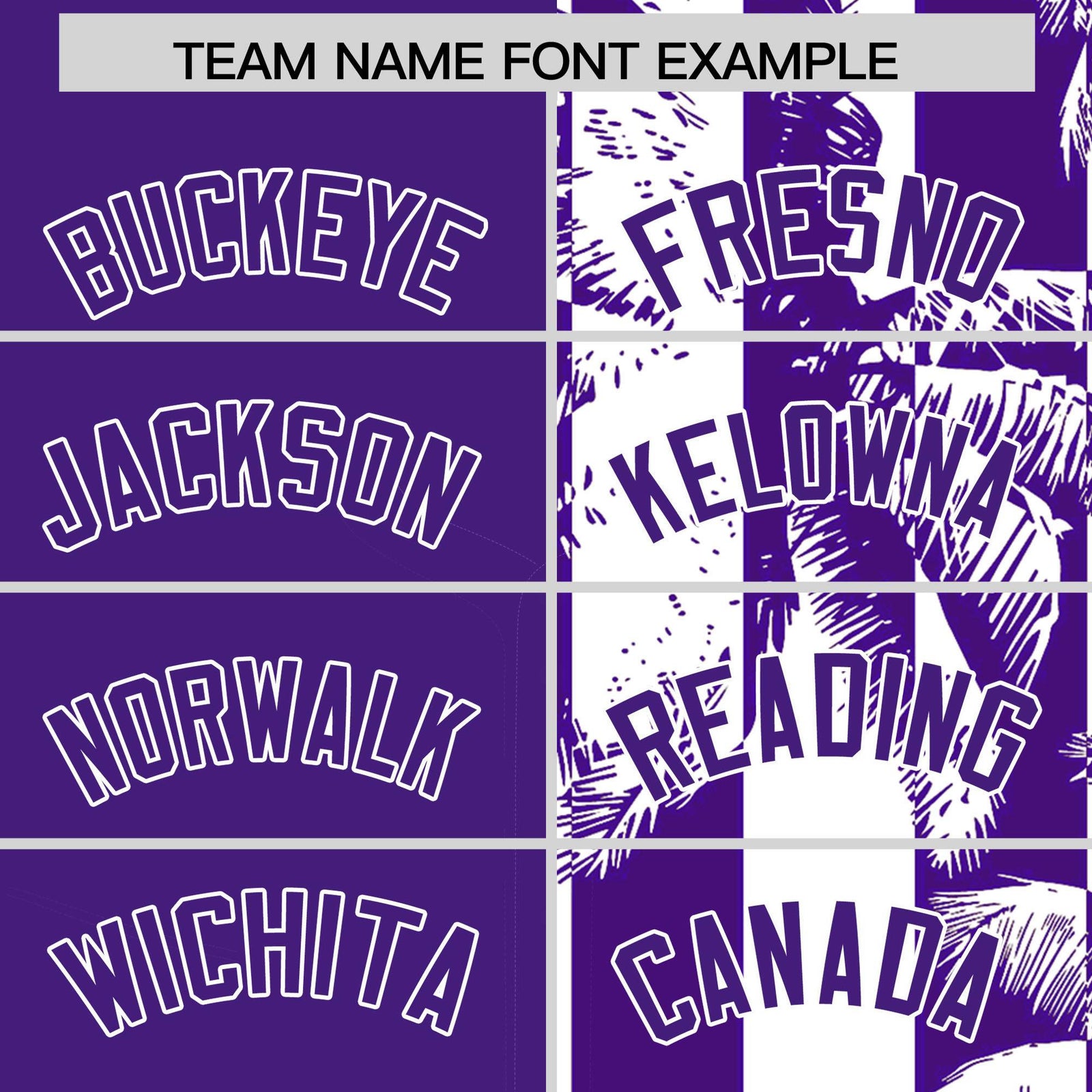 Custom Purple White Split Fashion Coconut Tree Design Authentic Baseball Jersey