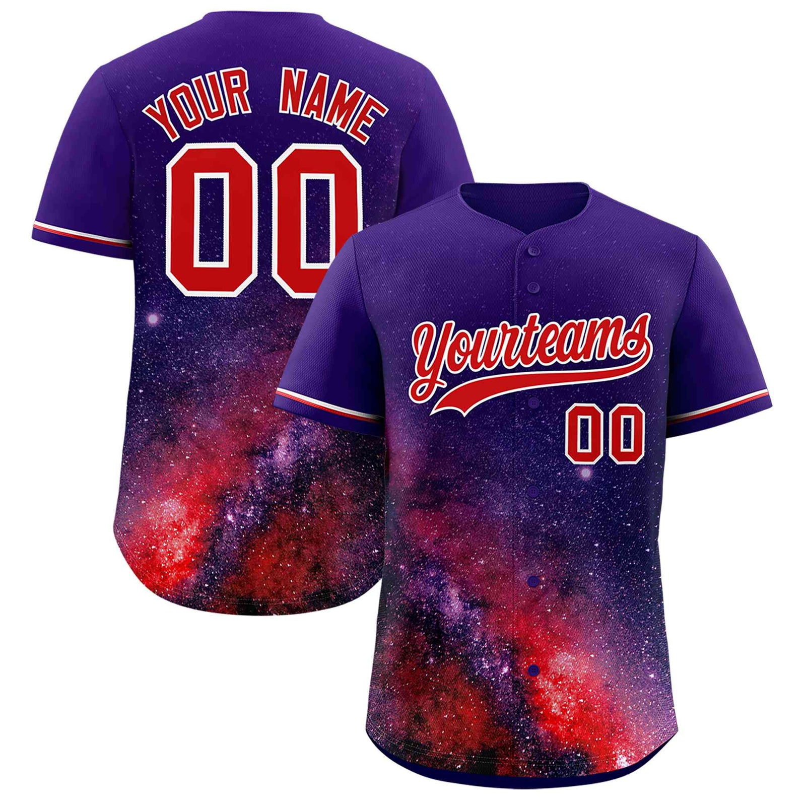 Custom Purple Personalized Starburst Pattern Authentic Baseball Jersey