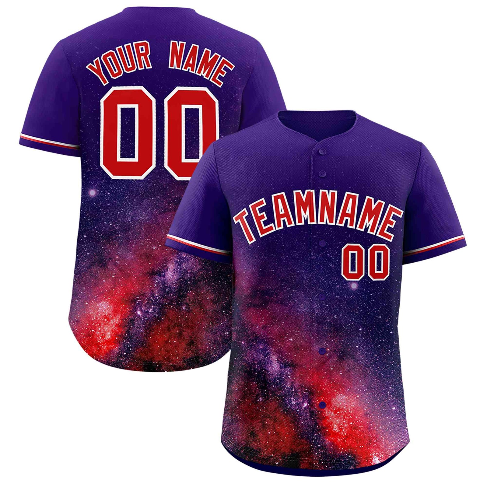 Custom Purple Personalized Starburst Pattern Authentic Baseball Jersey