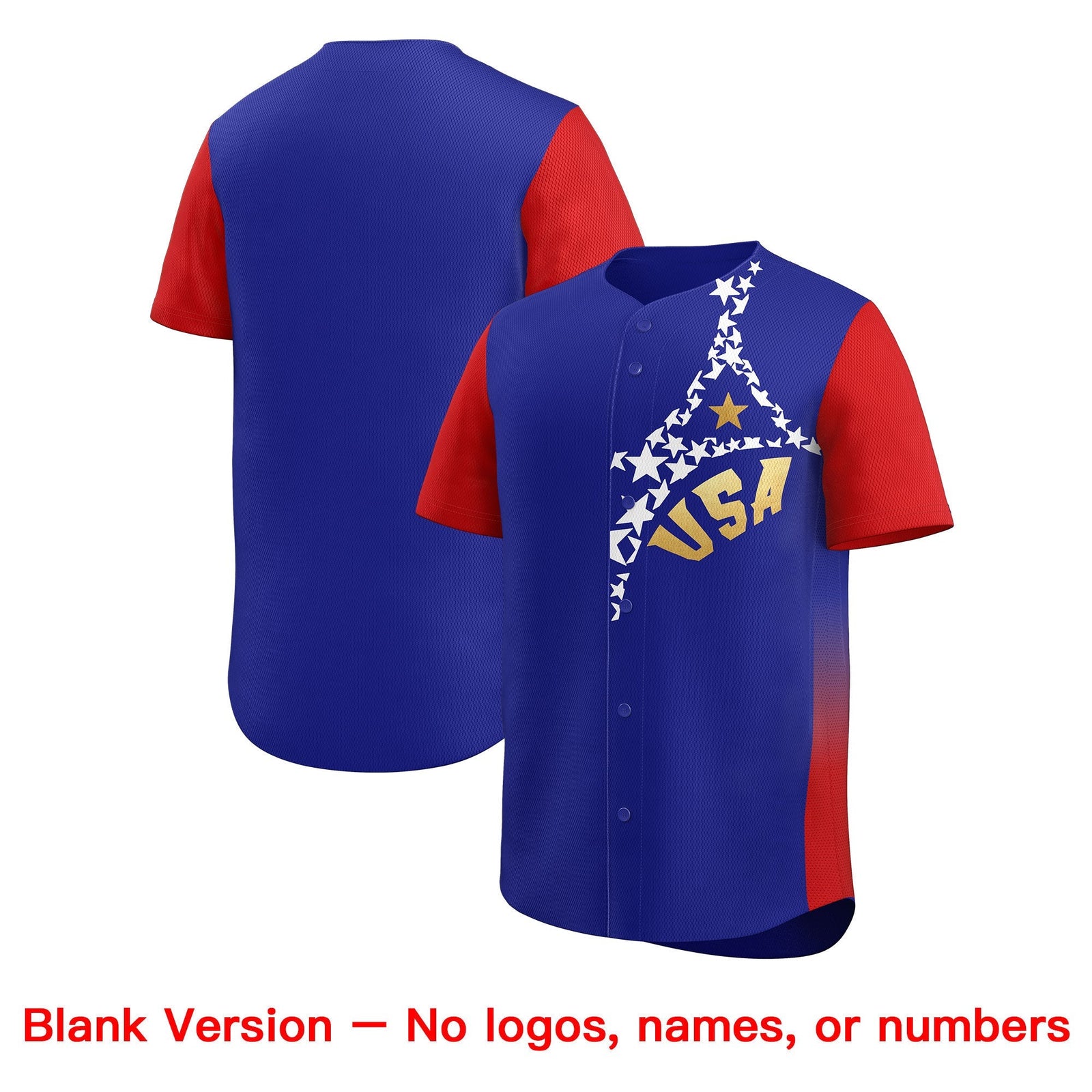 Custom Red Royal Star Graffiti Moisture-Wicking Baseball Jersey| KXKSHOP