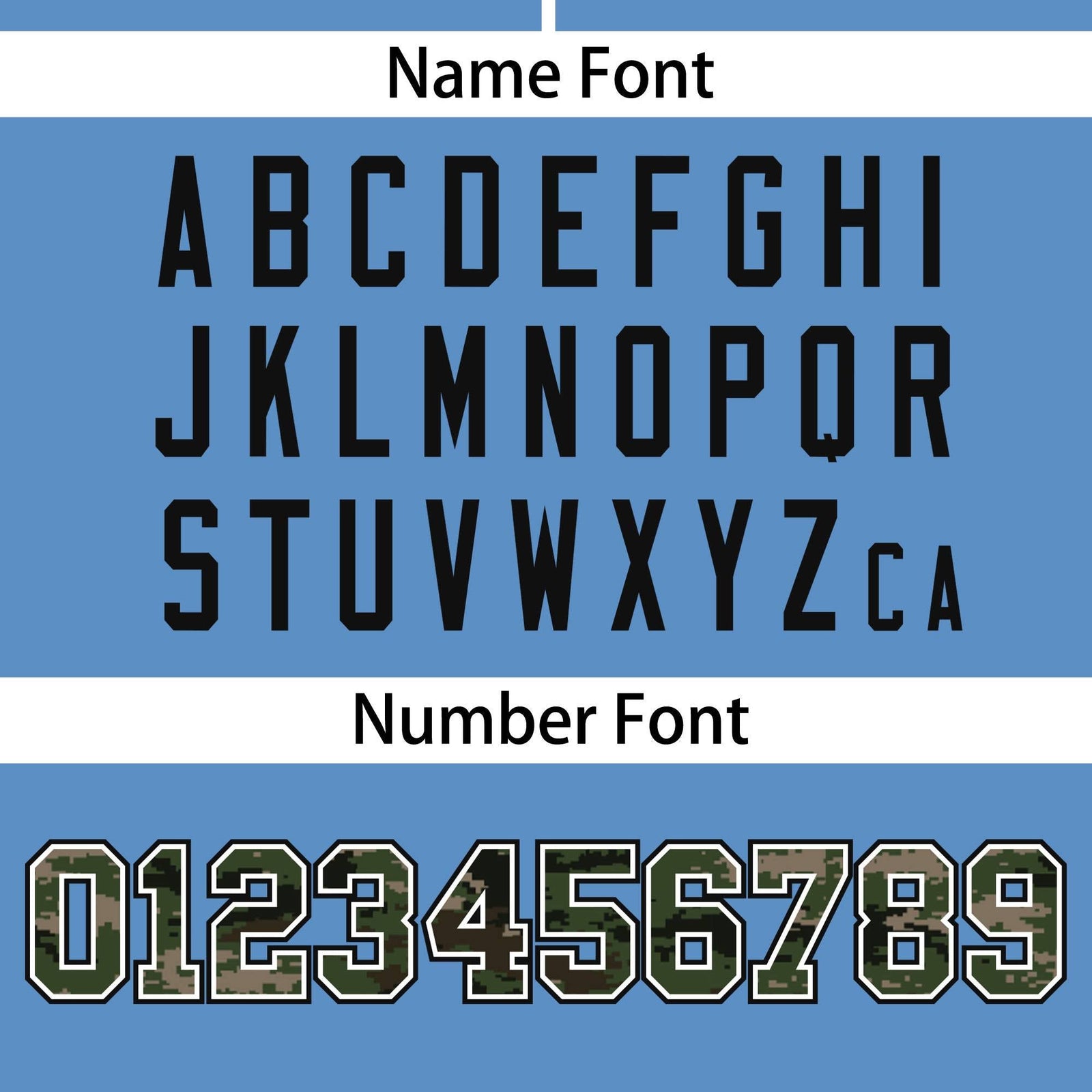 Custom Light Blue Personalized Camo Font Authentic Baseball Jersey