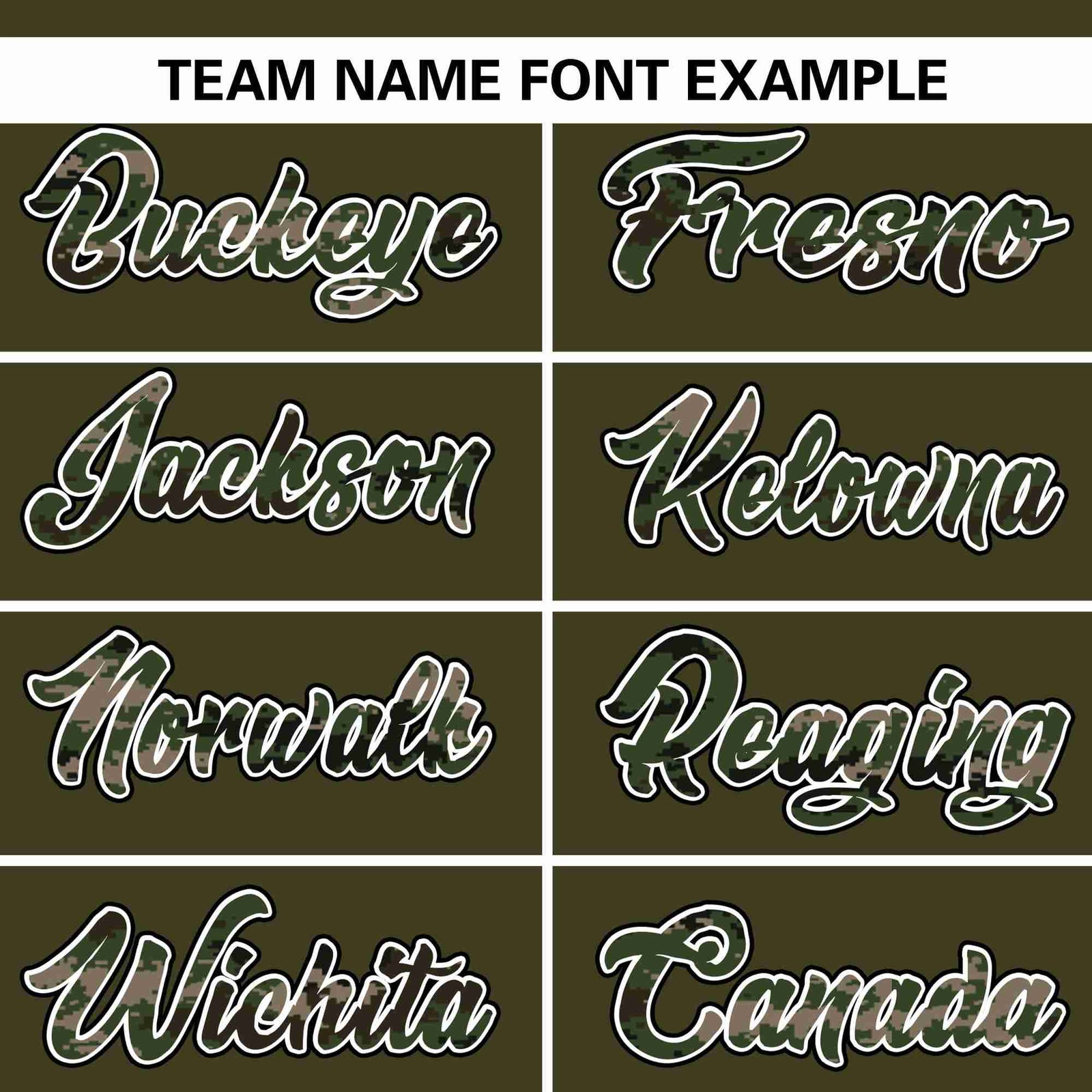 Custom Olive Personalized Camo Font Authentic Baseball Jersey