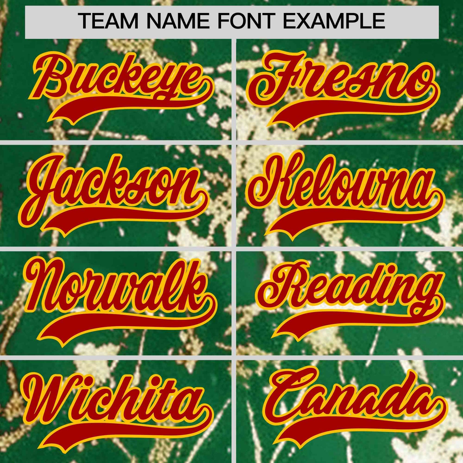 Custom Kelly Green Red Metallic Gold Splatter Breathable&Wrinkle-Resistant Baseball Jersey
