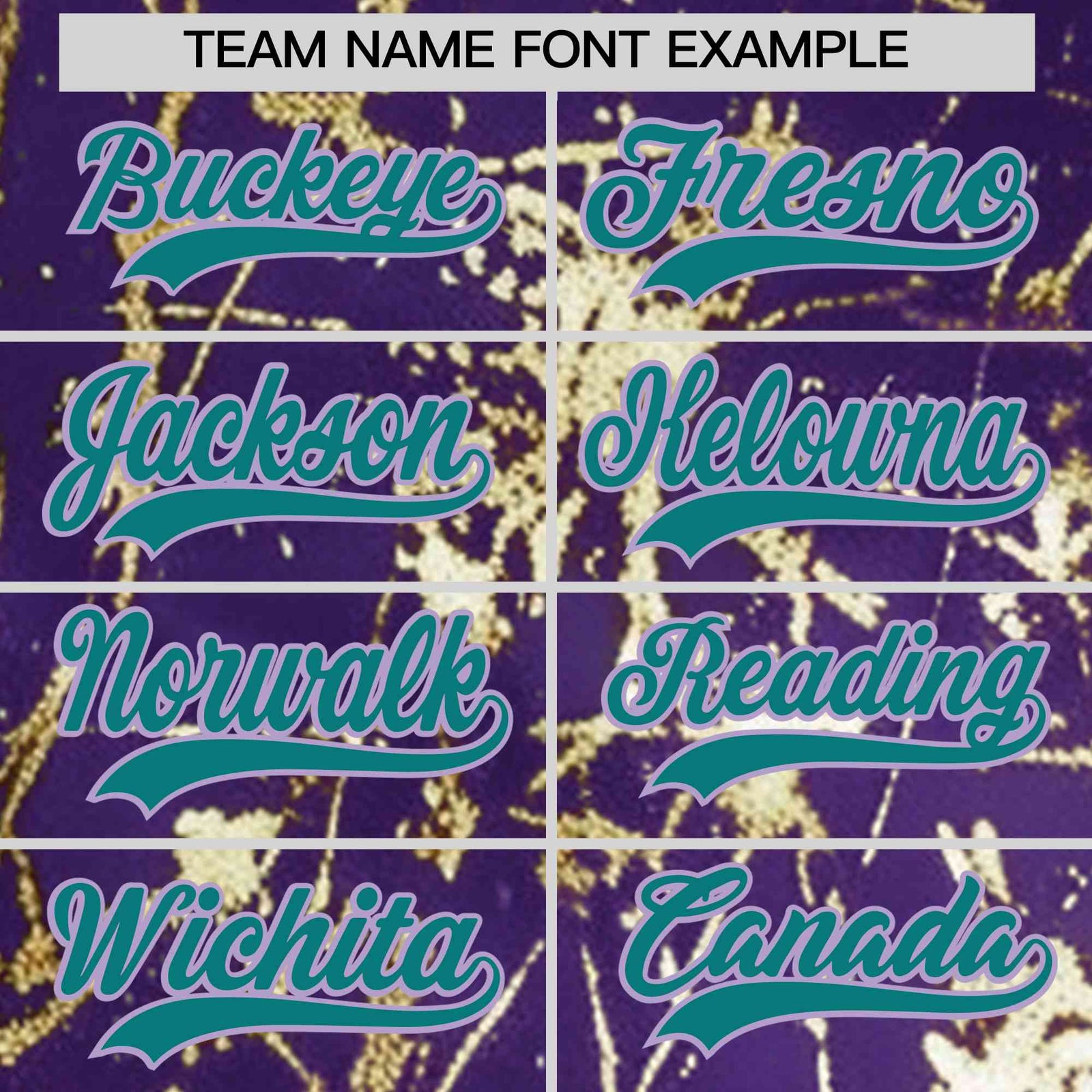 Custom Purple Teal Black&Gold Marble Print Clubwear Party Streetwear Baseball Jersey