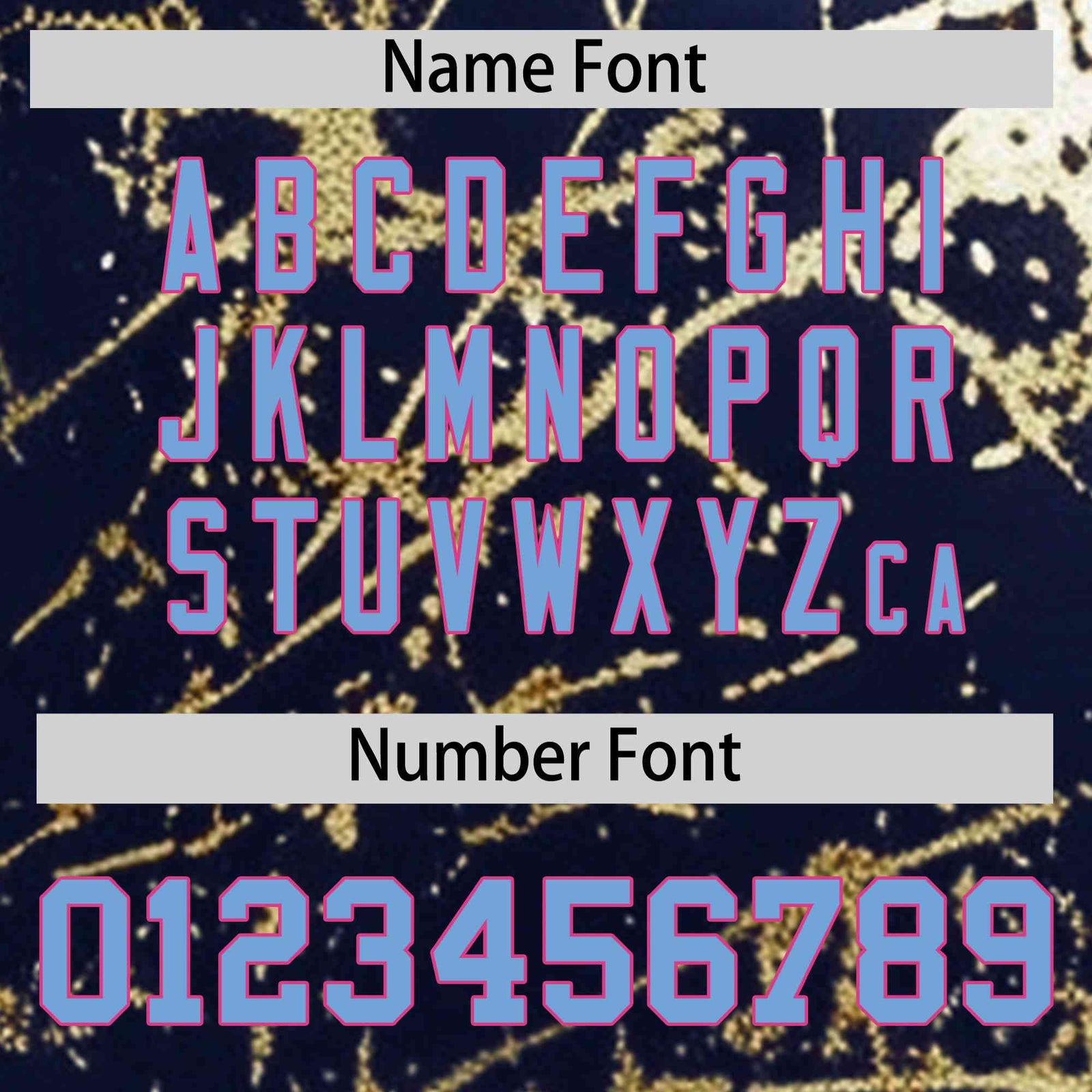 Custom Navy Powder Blue Black&Gold Marble Print Clubwear Party Streetwear Baseball Jersey