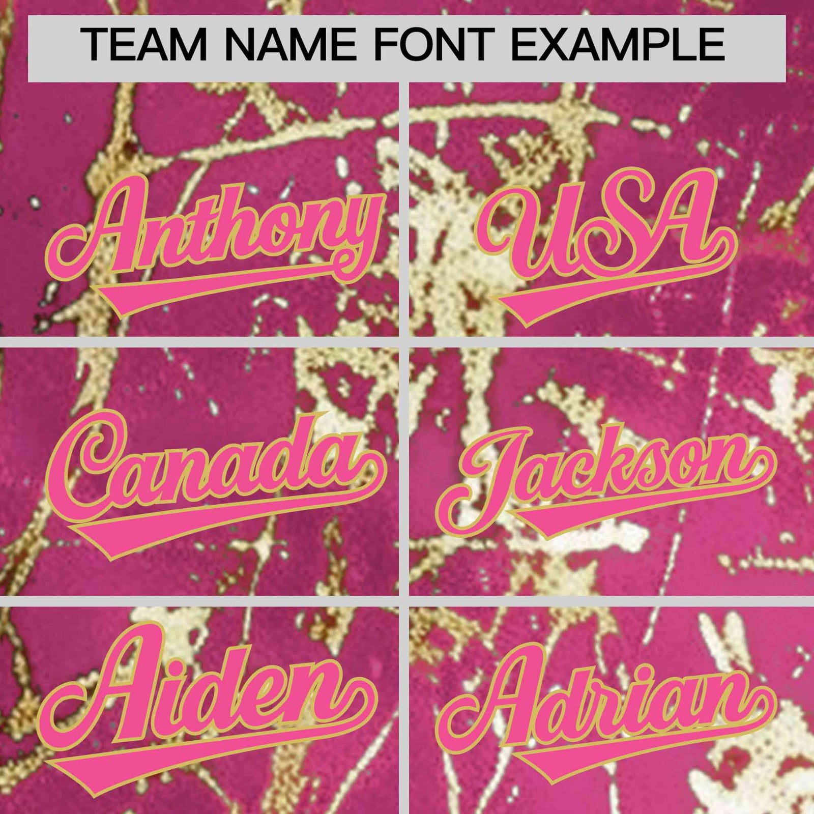 Custom Pink Old Gold Shiny Gold Cracked Texture Baseball Jersey| KXKSHOP