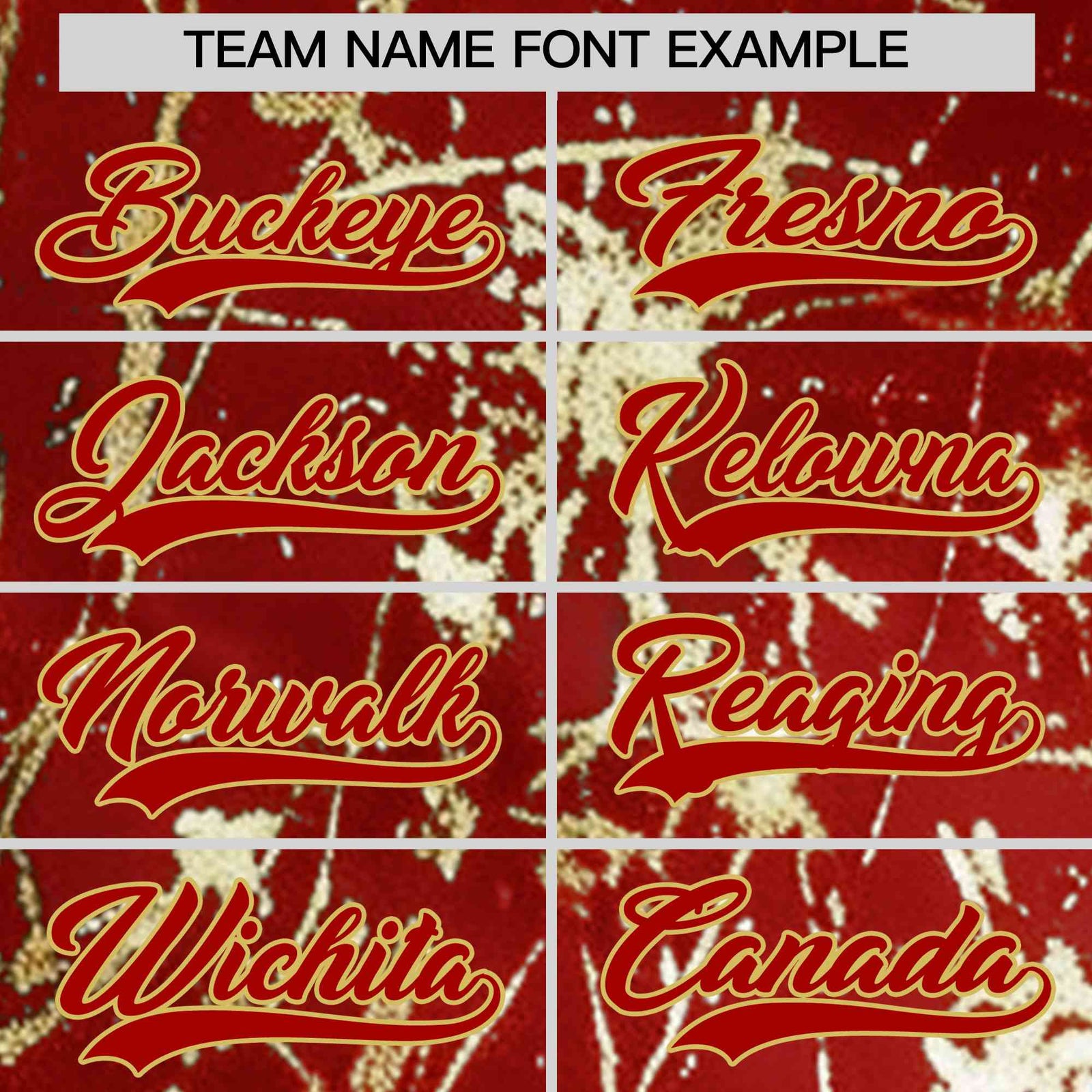 Custom Red Old Gold Metallic Gold Splatter Breathable&Wrinkle-Resistant Baseball Jersey