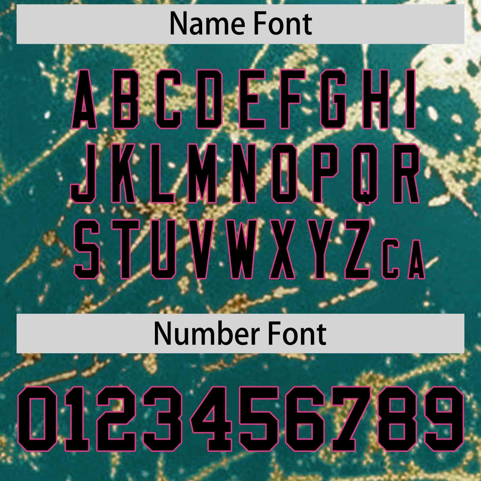 Custom Teal Black Metallic Gold Splatter Breathable&Wrinkle-Resistant Baseball Jersey