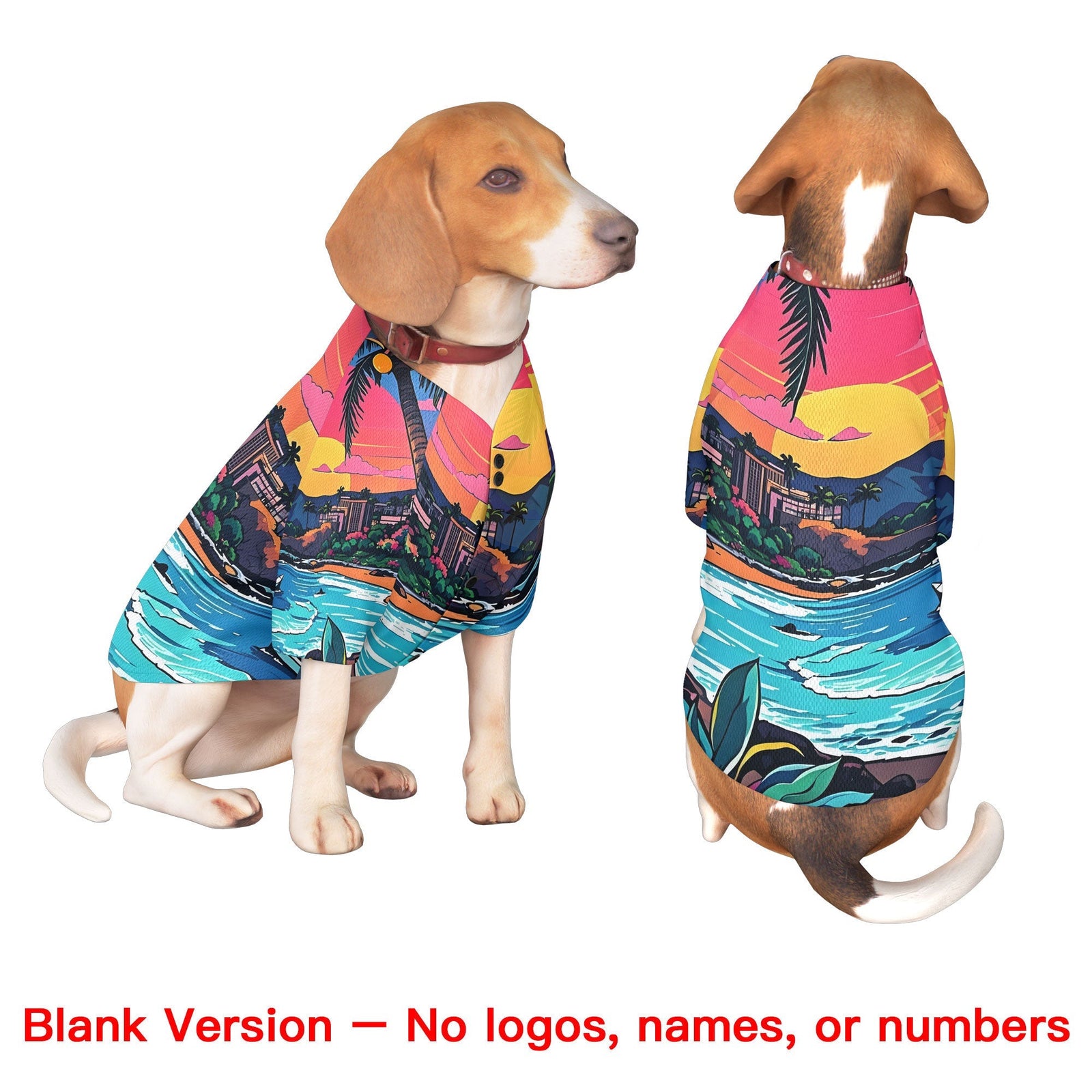 Custom Black White Hawaiian Style Graffiti Pattern Dog Jersey| KXKSHOP