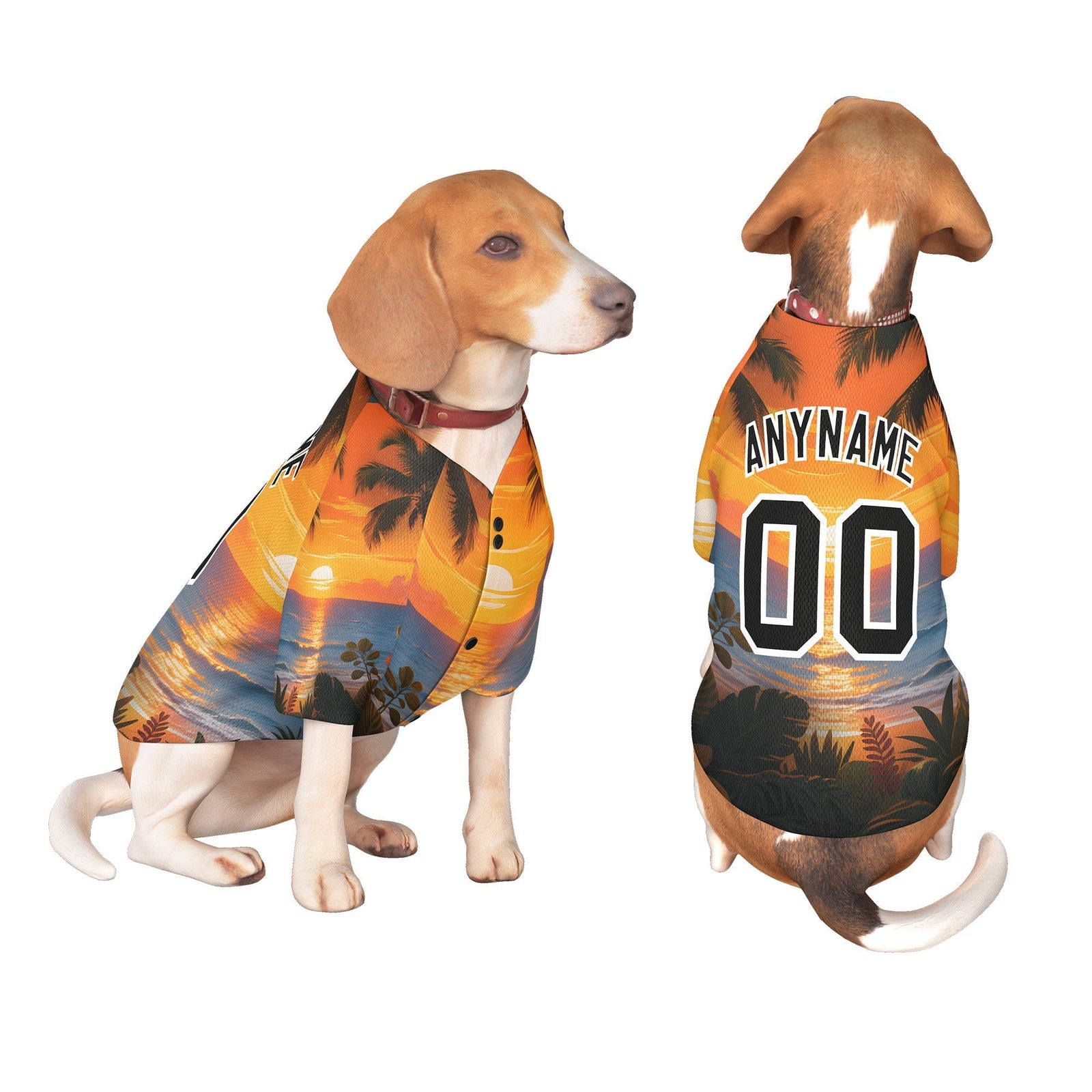 Custom Black White Hawaiian Style Graffiti Pattern Dog Jersey| KXKSHOP