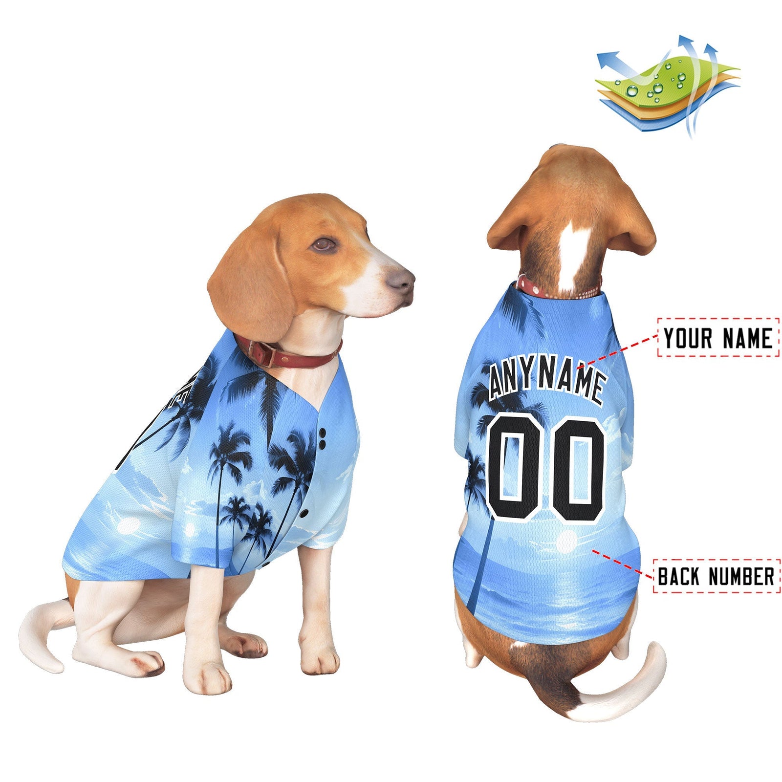 Custom Black White Hawaiian Style Graffiti Pattern Dog Jersey| KXKSHOP