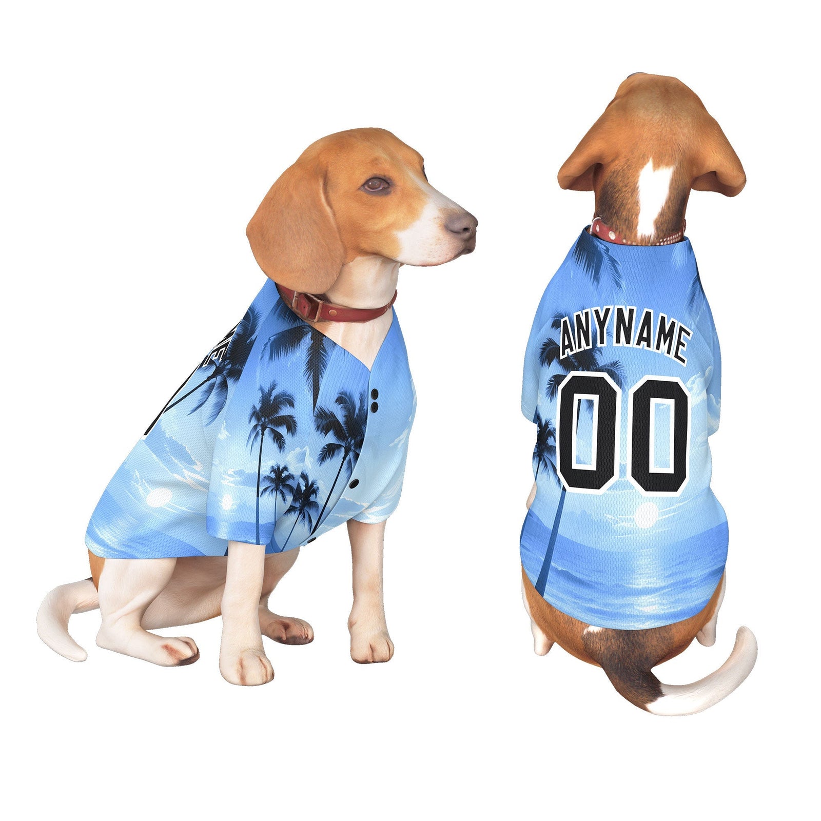 Custom Black White Hawaiian Style Graffiti Pattern Dog Jersey| KXKSHOP