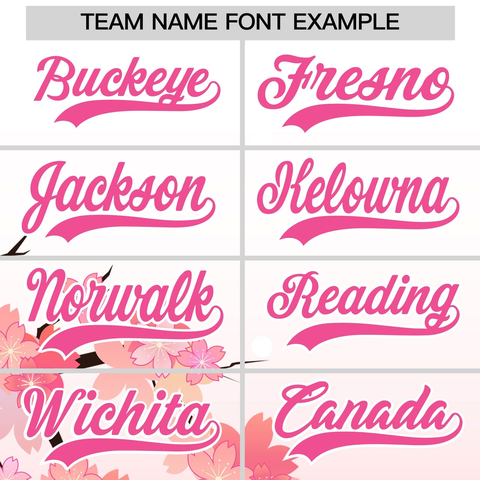 Custom Hooded Baseball Jersey | Pink White Cherry Blossom Personalized Name & Number Sport Jersey