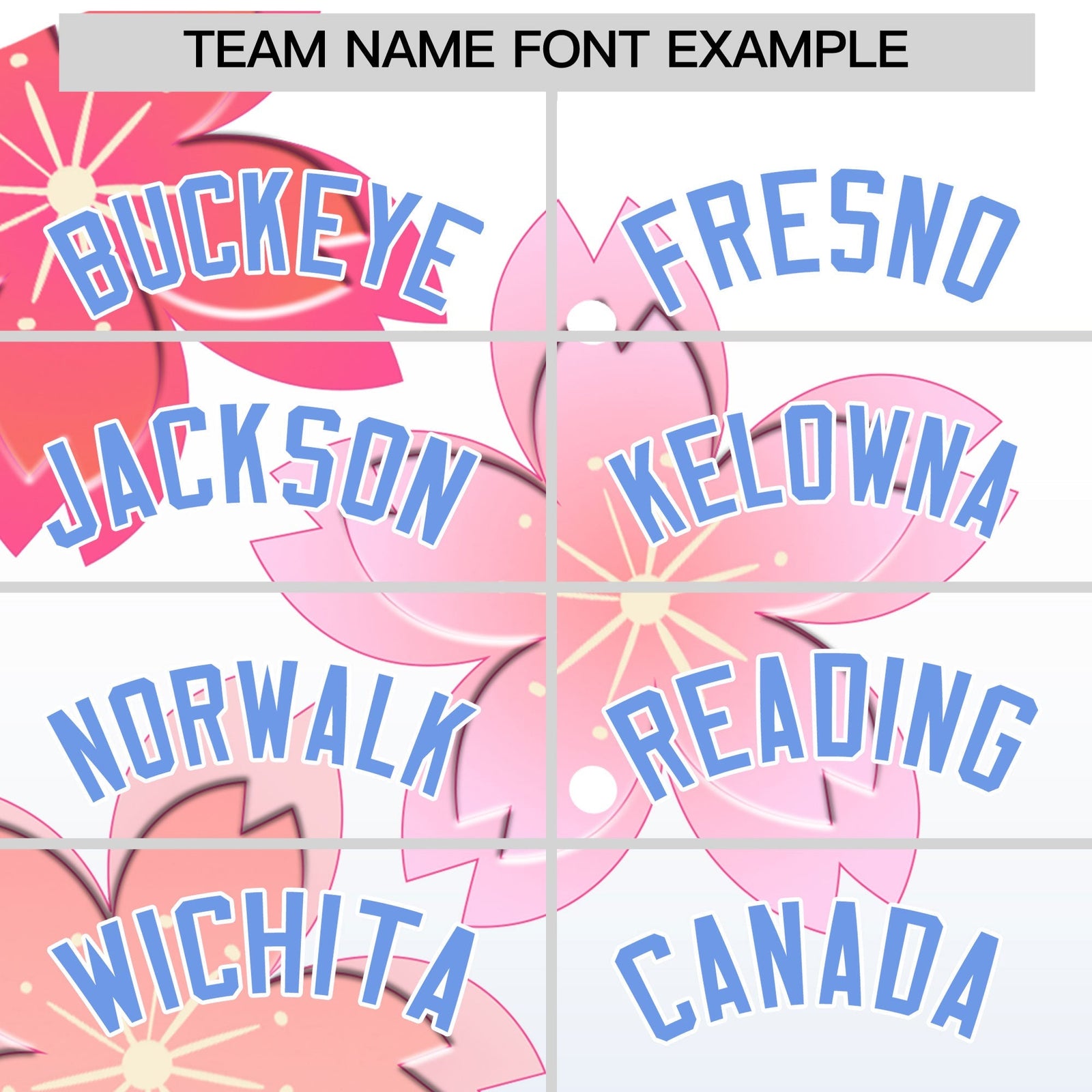Custom Hooded Baseball Jersey | Pink Light Blue Cherry Blossom Personalized Name & Number Sport Jersey