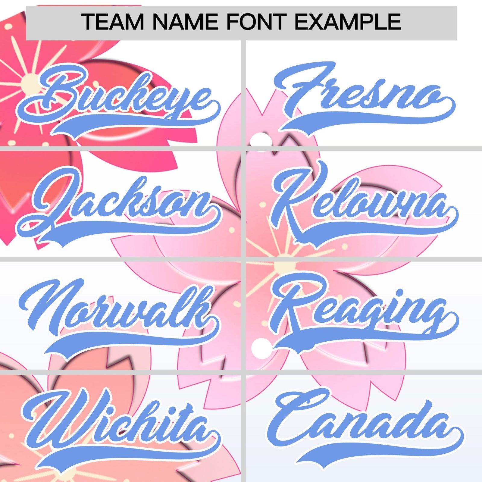 Custom Hooded Baseball Jersey | Pink Light Blue Cherry Blossom Personalized Name & Number Sport Jersey