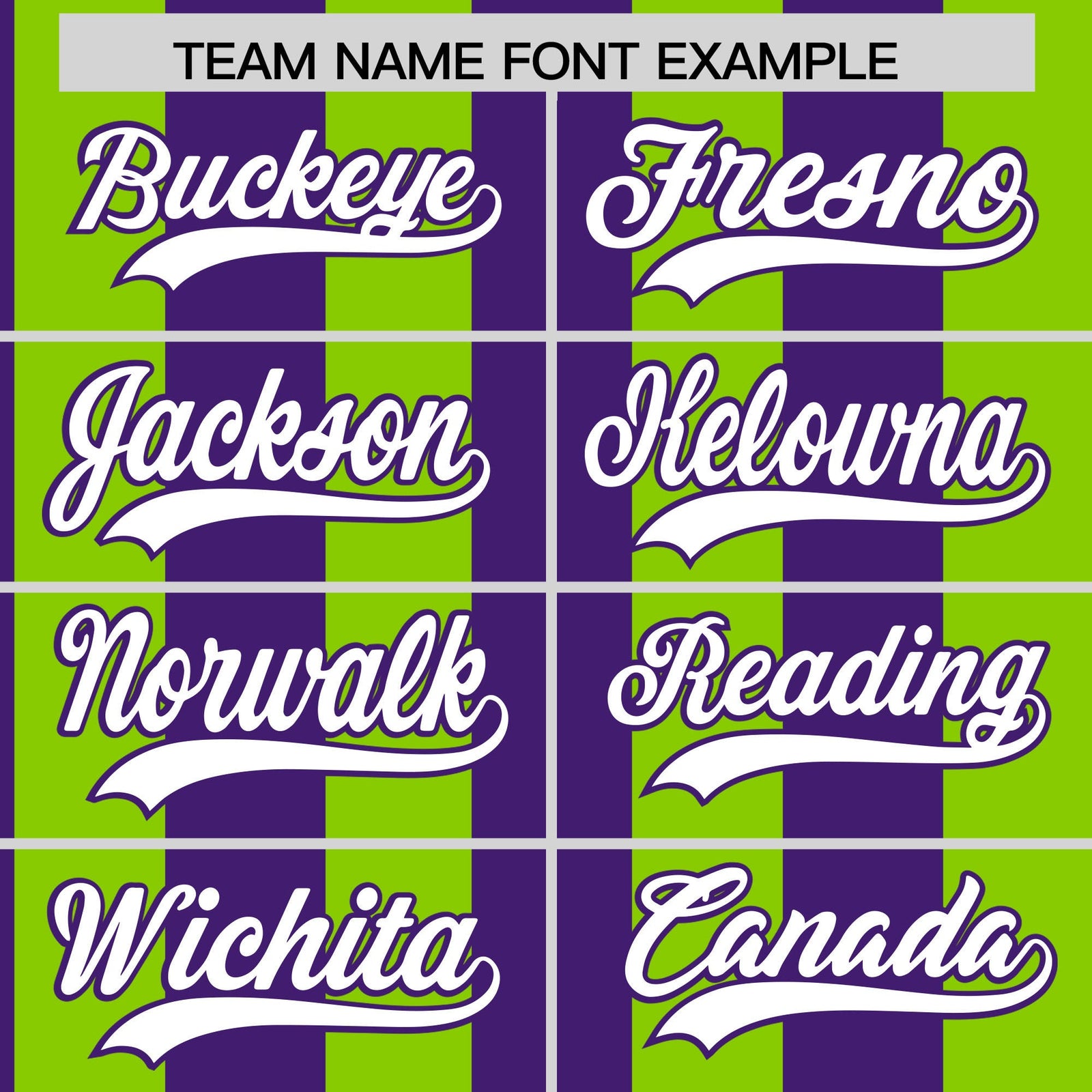 Custom Neon Green Purple Stripe Fashion Authentic Two-Button Softball Jersey