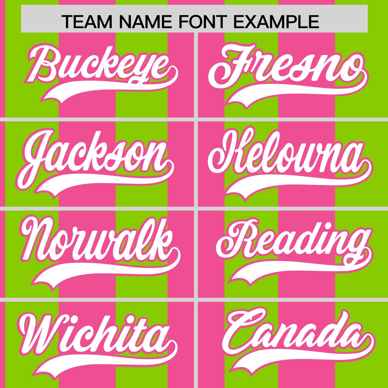 Custom Neon Green Pink Stripe Fashion Authentic Two-Button Softball Jersey