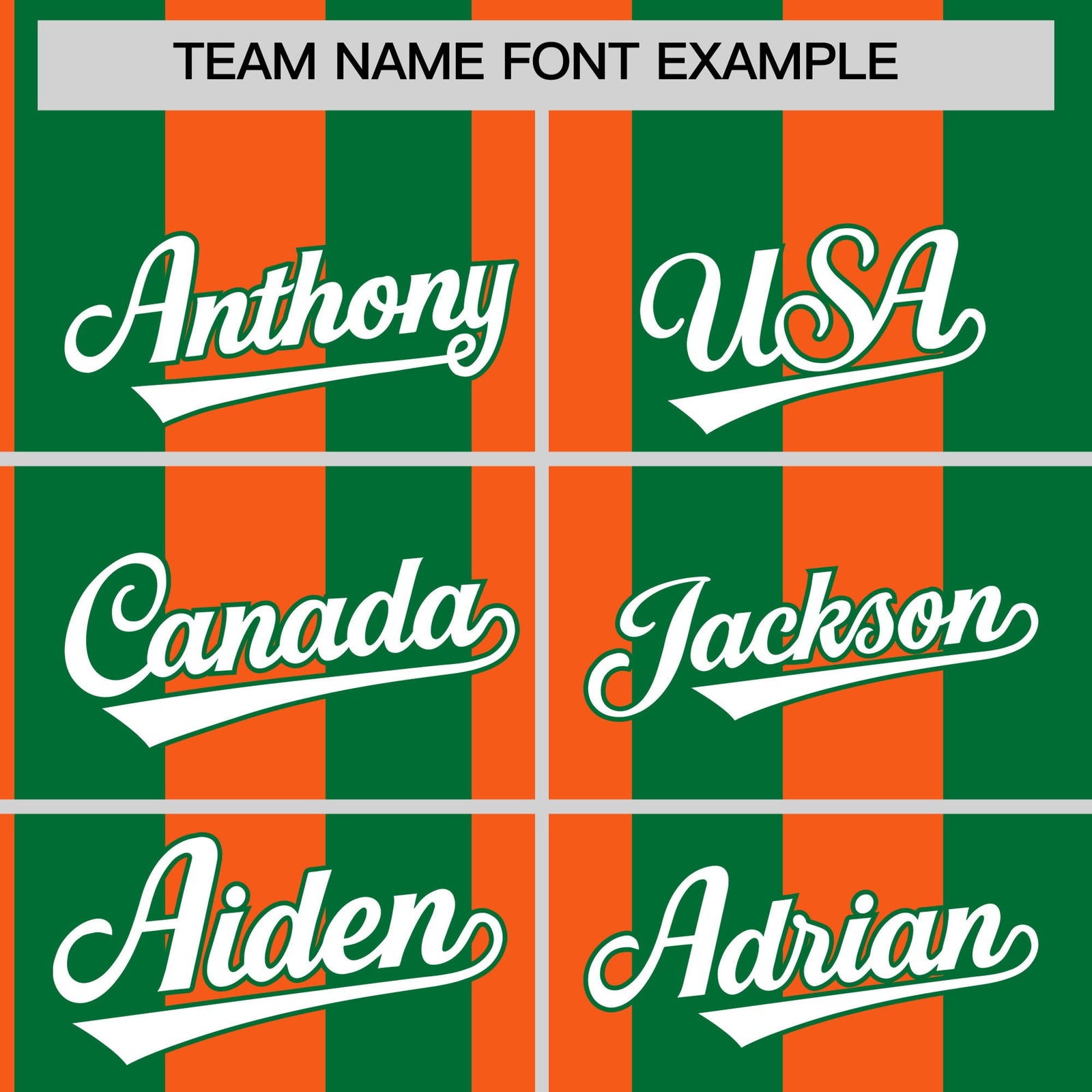 Custom Kelly Green Orange Stripe Fashion Authentic Two-Button Softball Jersey