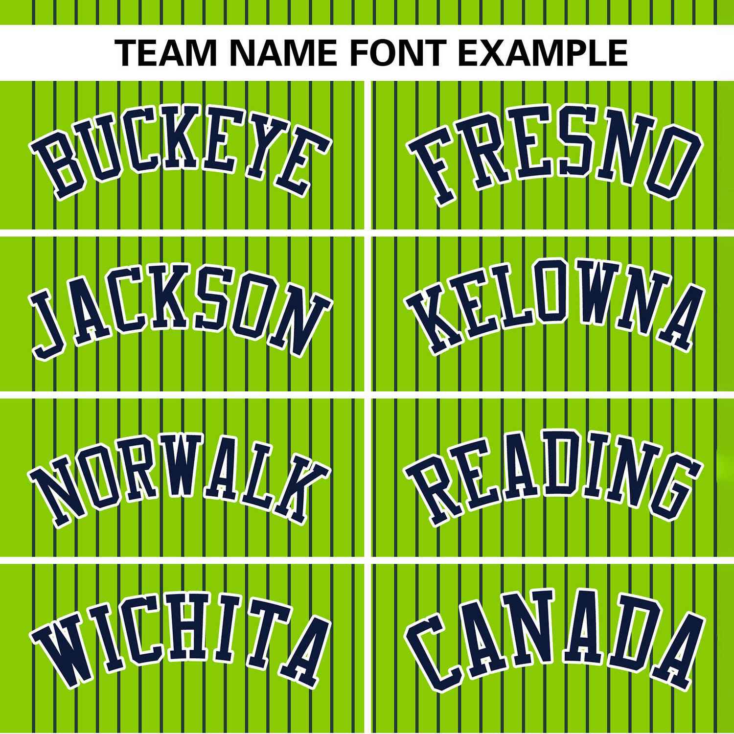 Custom Neon Green Navy Stripe Fashion Authentic Two-Button Softball Jersey