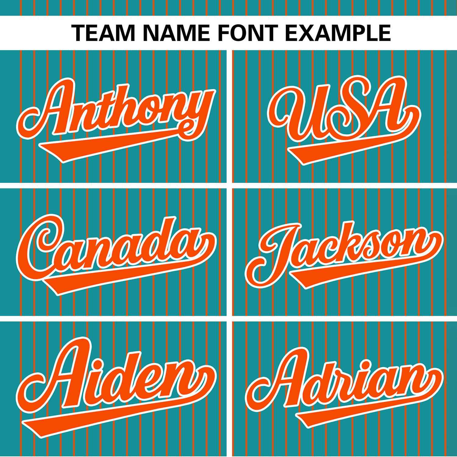 Custom Aqua Orange Stripe Fashion Authentic Two-Button Softball Jersey