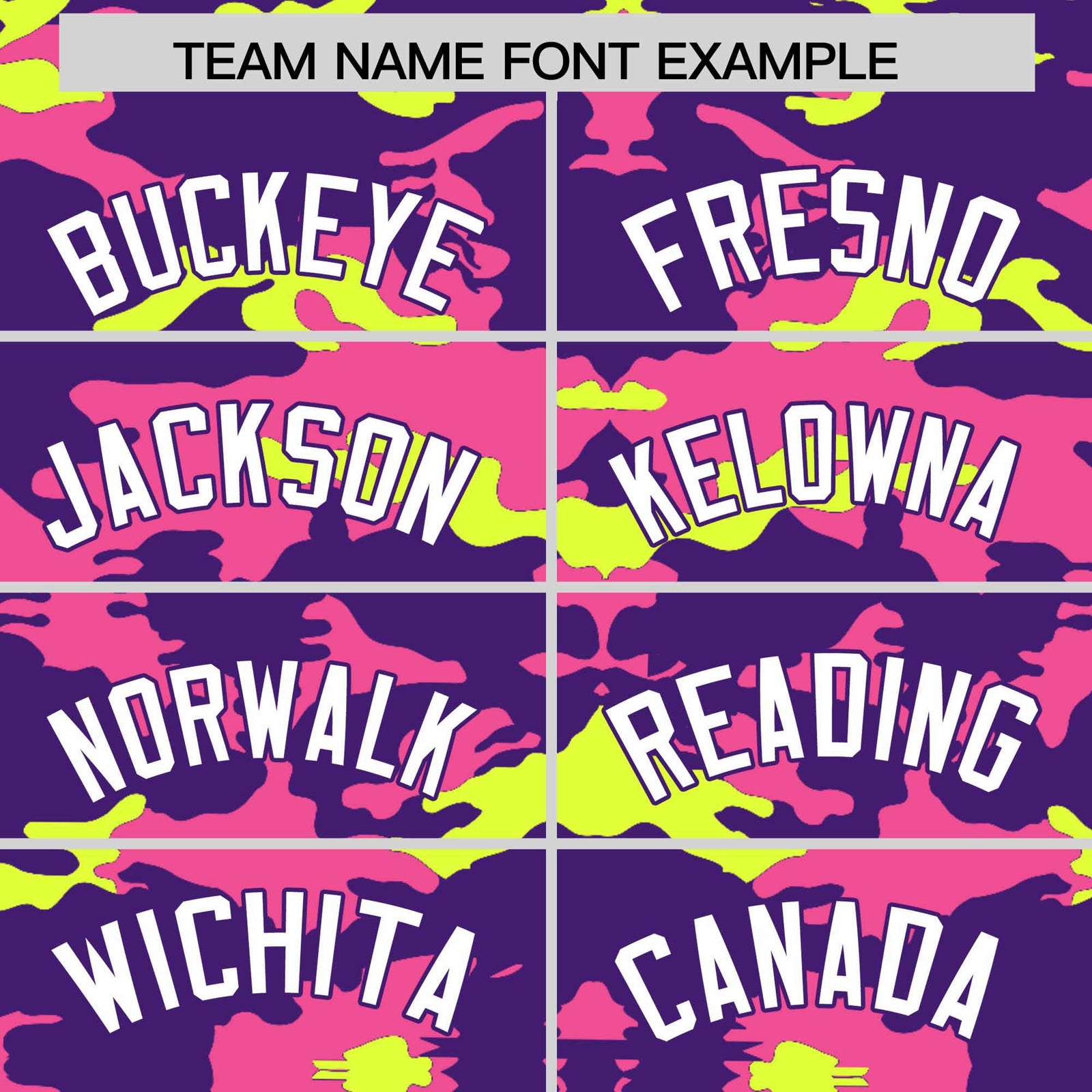 Custom Purple Pink and Fluorescent Green Camo Fashion Authentic Sleeveless Baseball Jersey