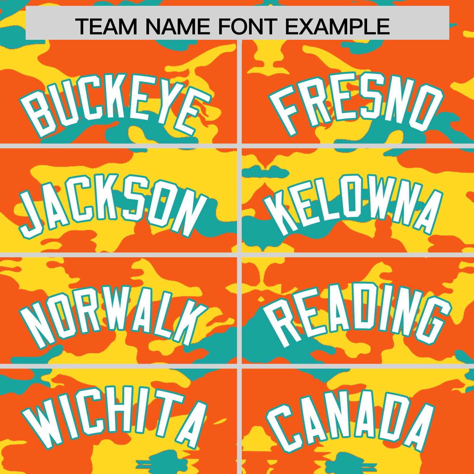 Custom Orange Gold and Aqua Camo Fashion Authentic Sleeveless Baseball Jersey