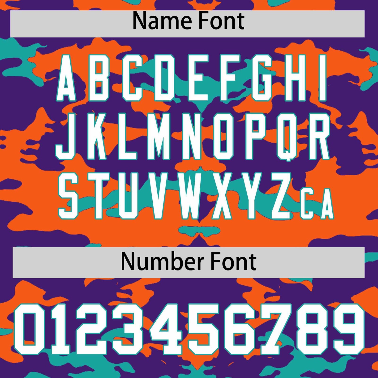 Custom Purple Orange and Aqua Camo Fashion Authentic Sleeveless Baseball Jersey