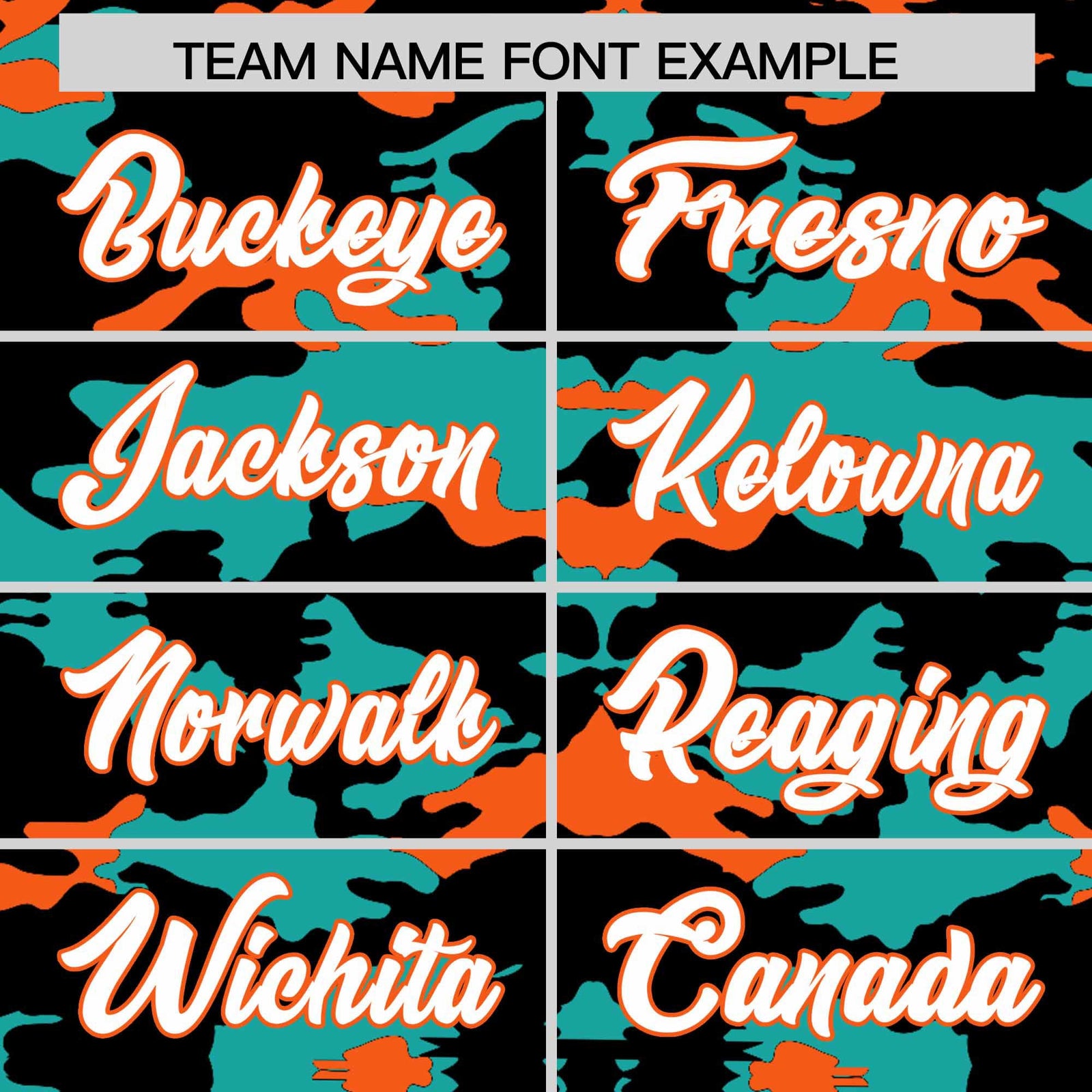 Custom Black Aqua and Orange Camo Fashion Authentic Sleeveless Baseball Jersey