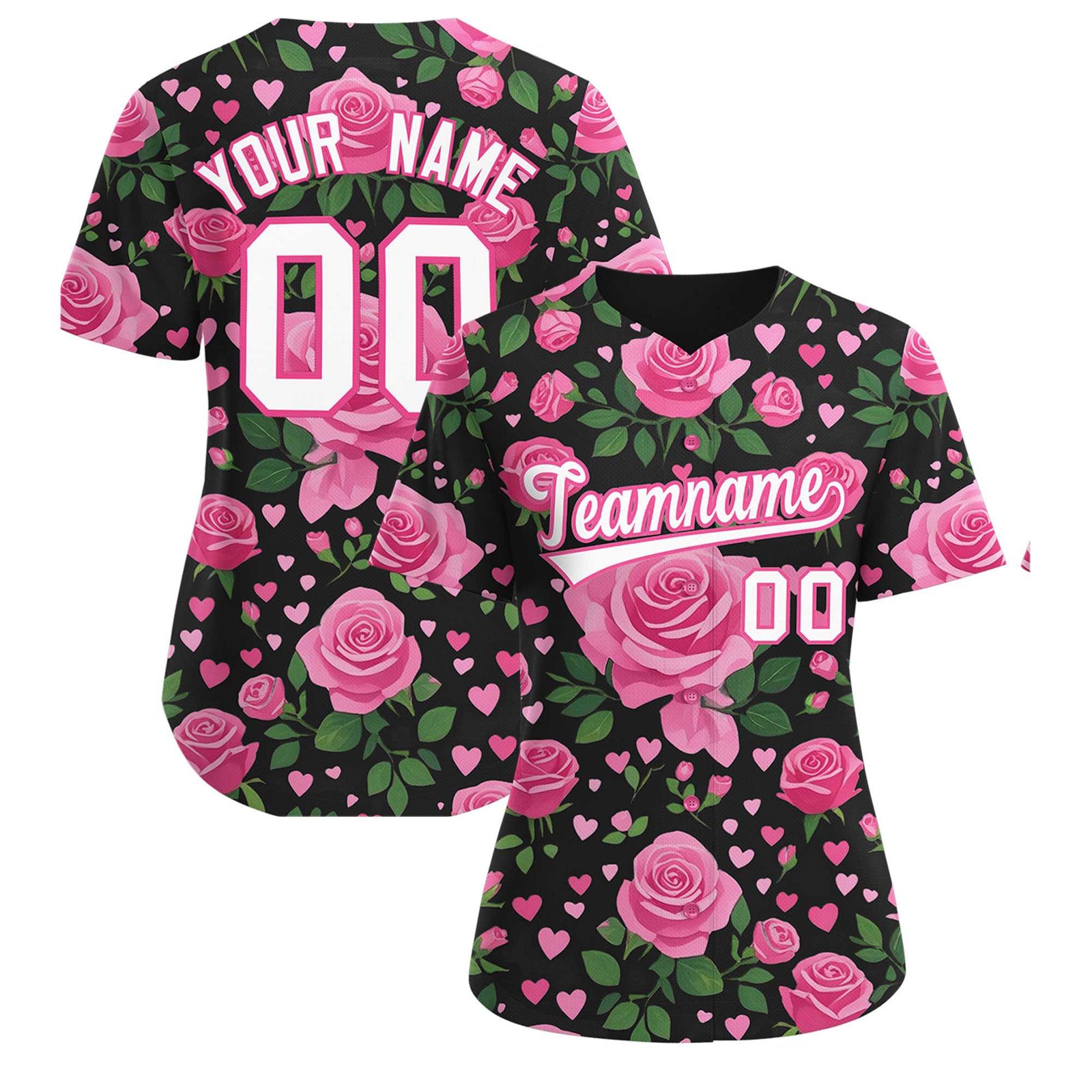 Custom Black White Breast Cancer Awareness Month Pink Ribbon Authentic Baseball Jersey for Women| KXKSHOP