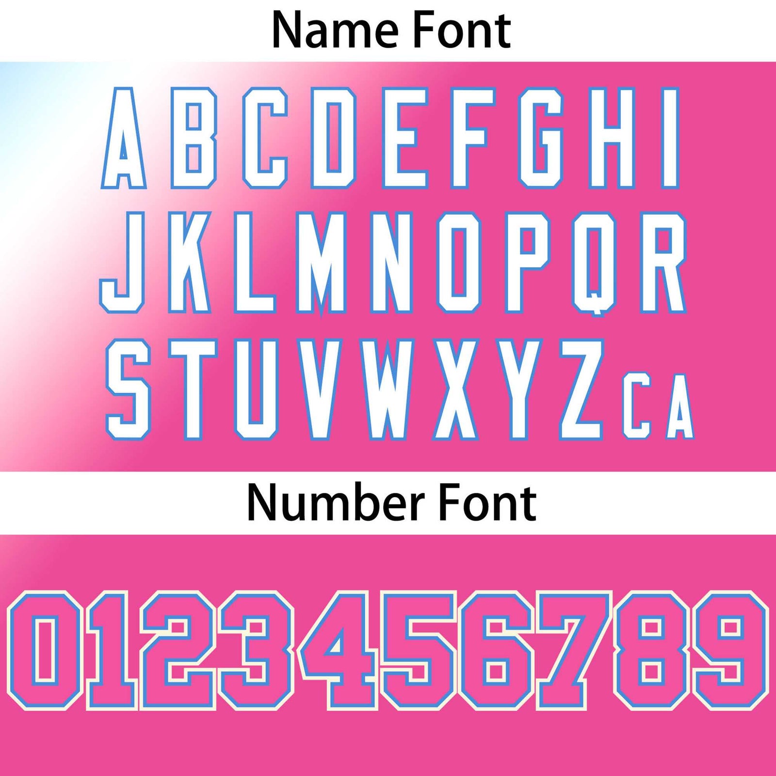 Custom Powder Blue Pink-White Gradient Fashion Personalized Outdoor Hooded Waterproof Jacket