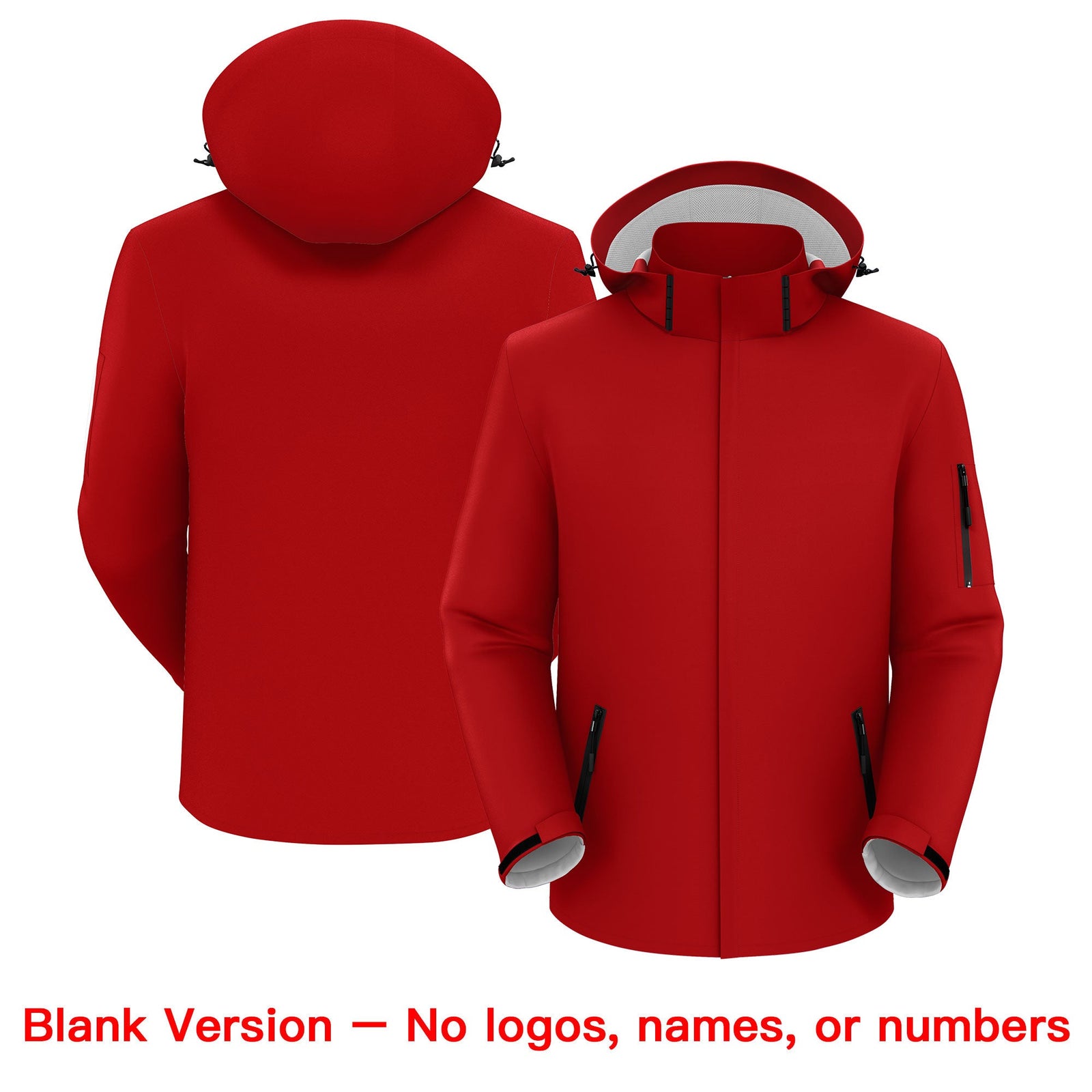 Custom Red Independence Day American Flag Waterproof Jacket| KXKSHOP
