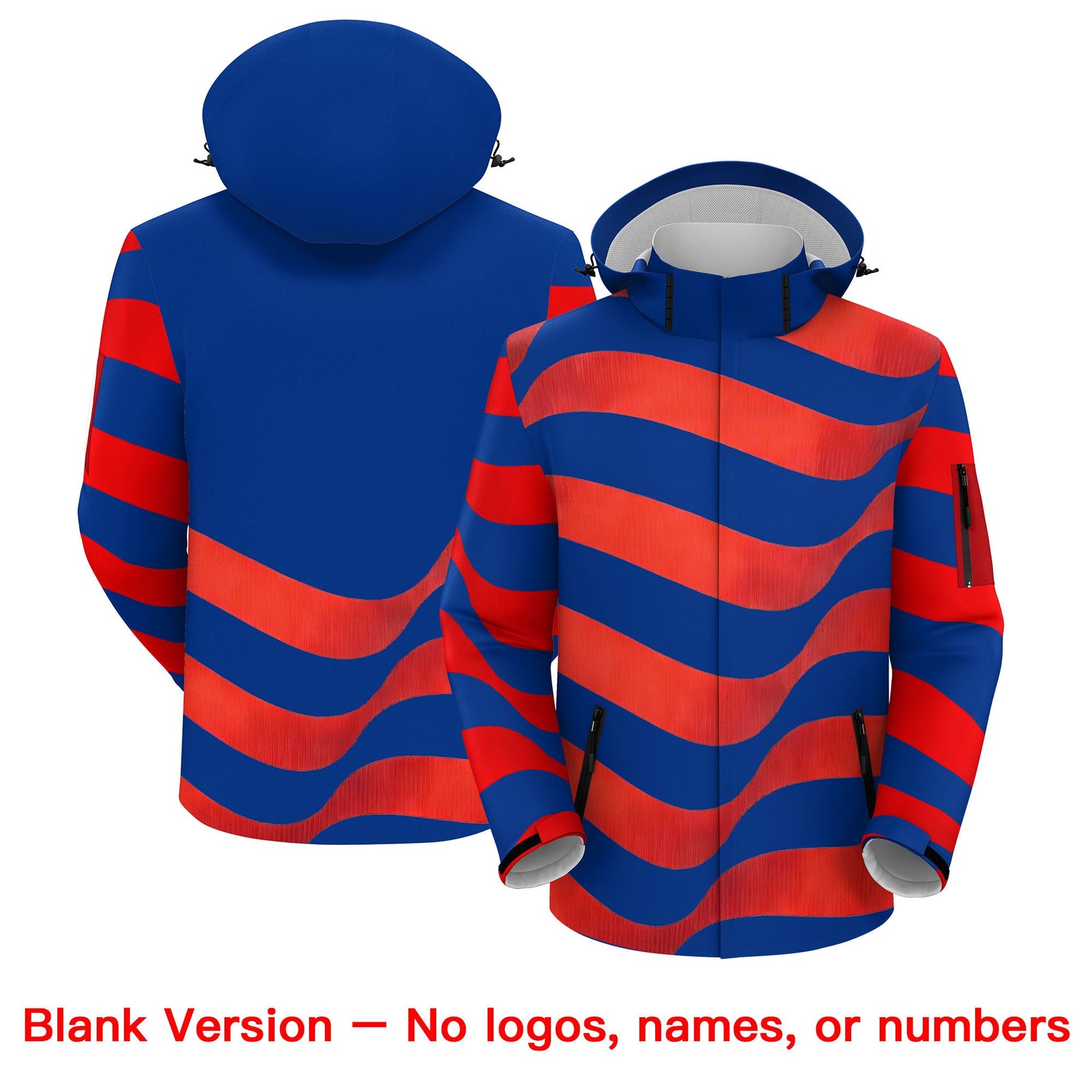 Custom Royal Blue Independence Day American Flag Waterproof Jacket| KXKSHOP