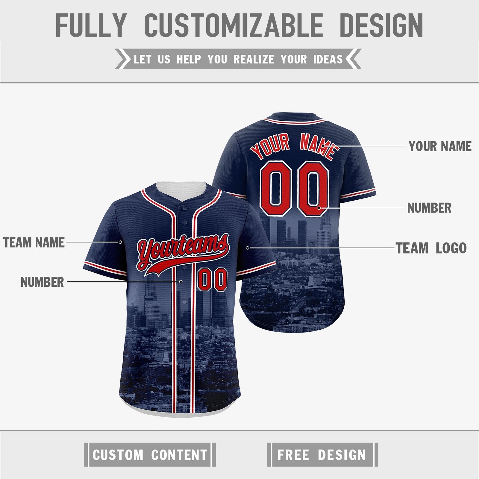 Custom Navy Red White Reversible City Edition Graffiti Pattern Breathable Baseball Jersey| KXKSHOP