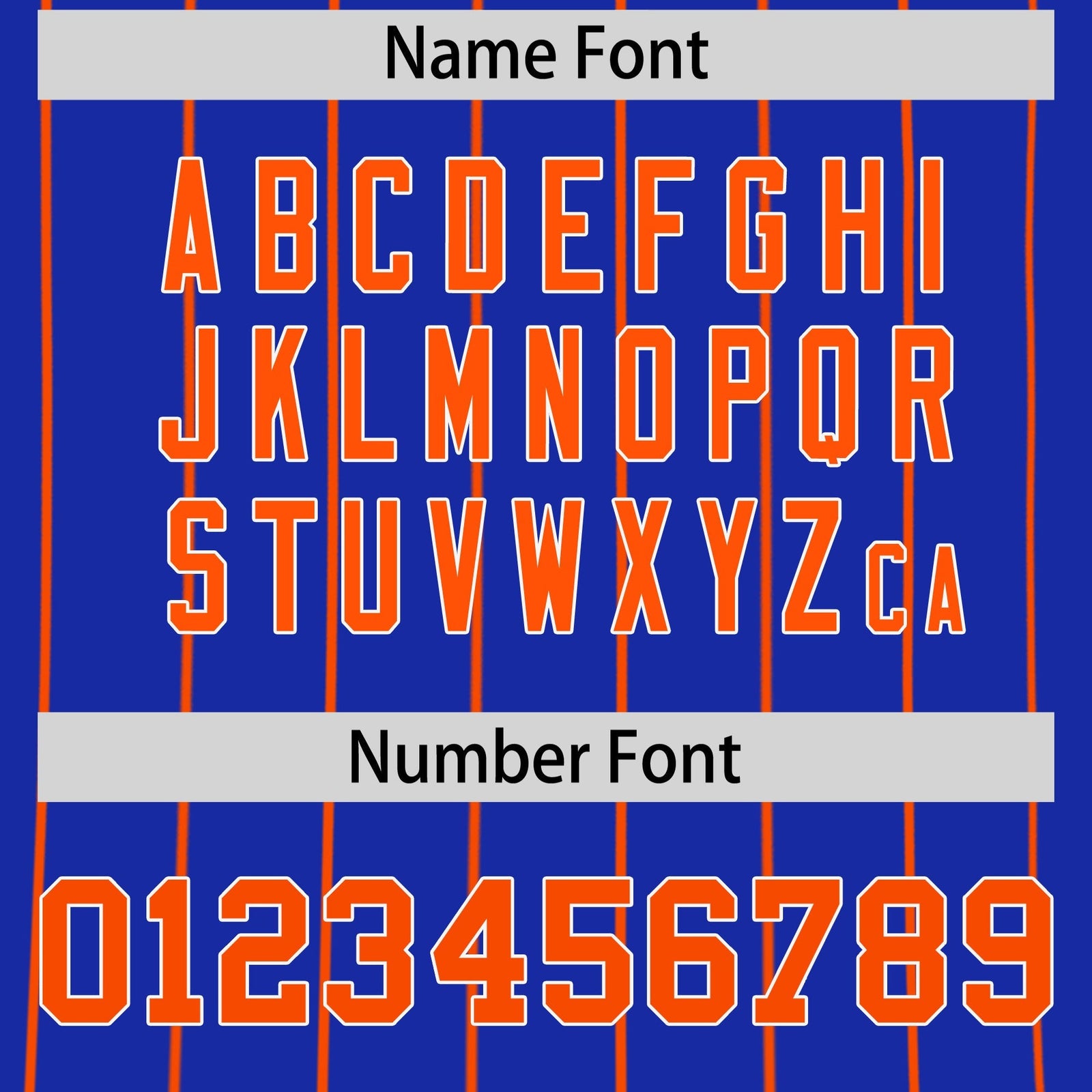 Custom Orange White Royal Blue Reversible Stripe Fashion Baseball Jersey| KXKSHOP