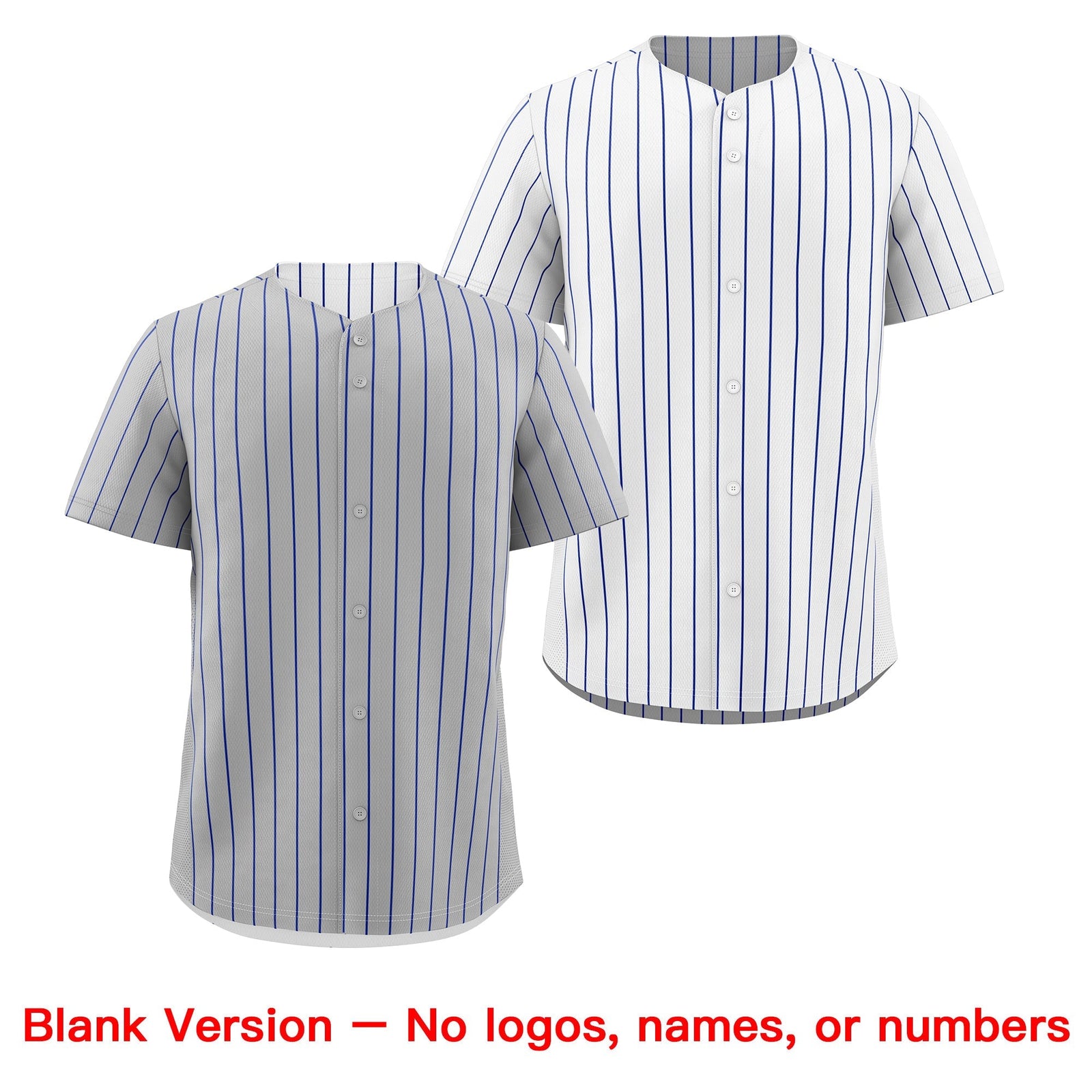 Custom Royal Blue White Red Reversible Stripe Fashion Baseball Jersey| KXKSHOP