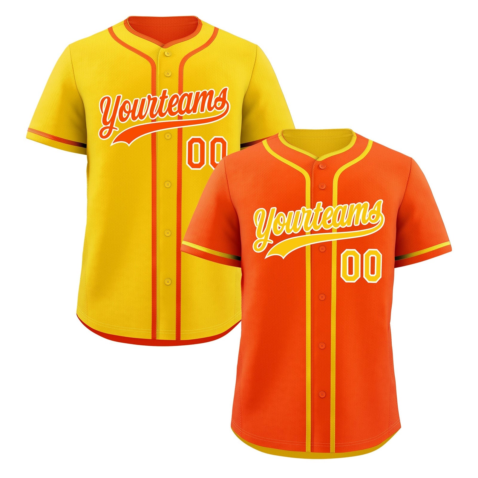 Custom Gold White Reversible Classic Style Moisture-Wicking Baseball Jersey| KXKSHOP