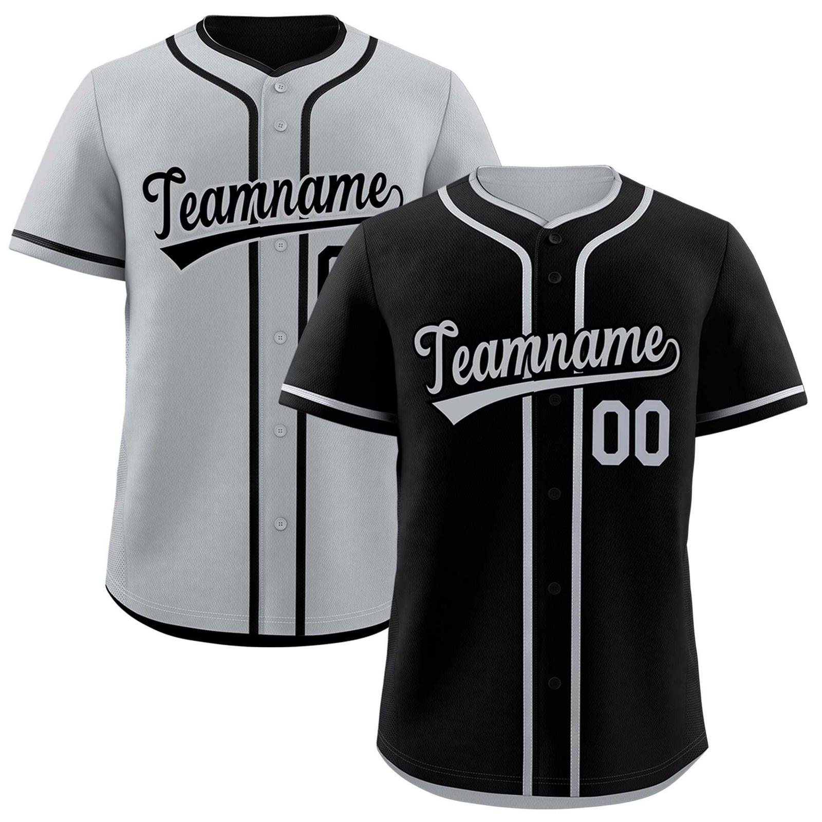 Custom Silver Black Reversible Classic Style Lightweight Baseball Jersey| KXKSHOP