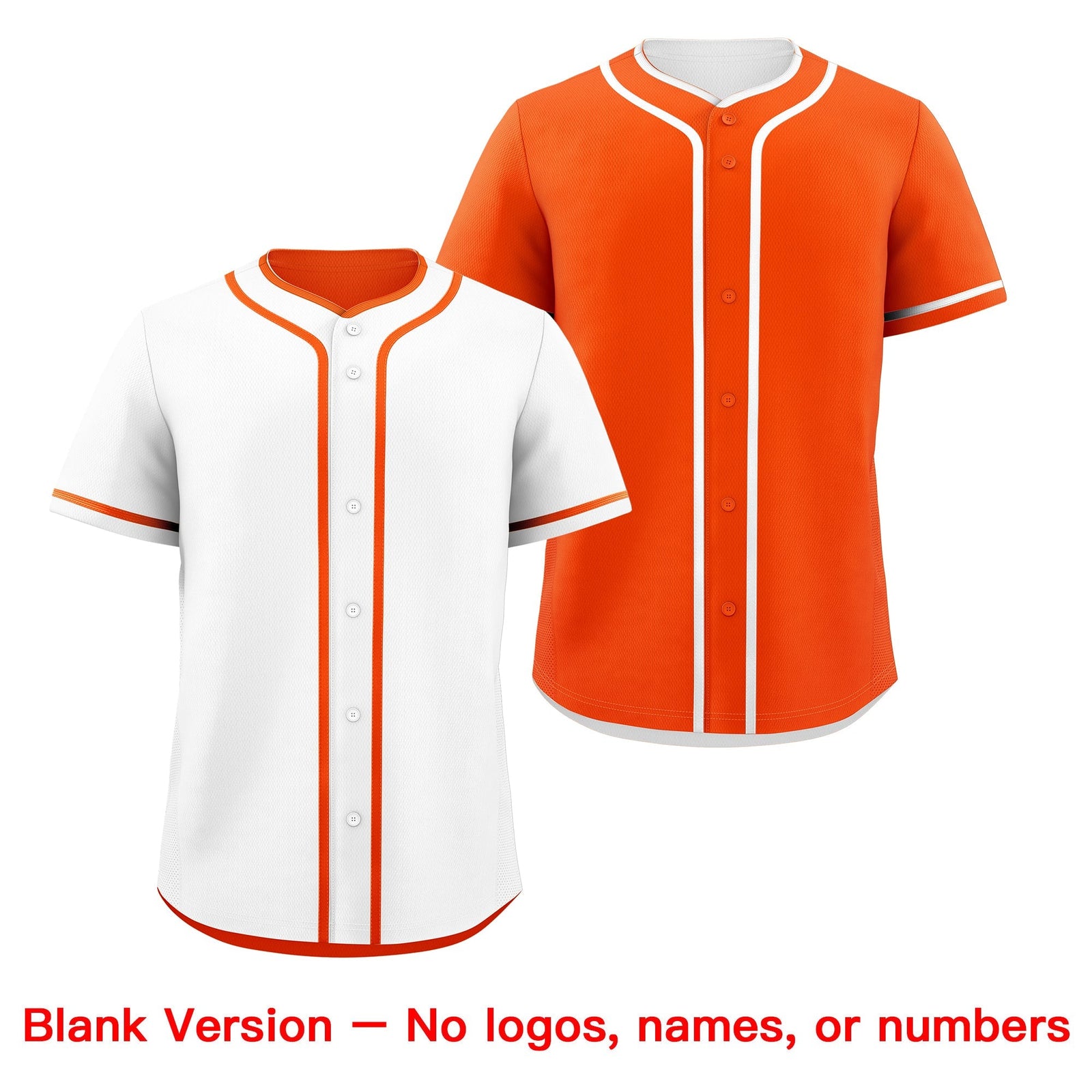 Custom Orange Reversible Classic Style Lightweight Baseball Jersey| KXKSHOP