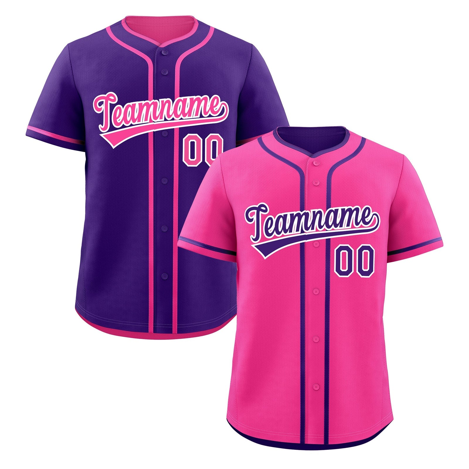 Custom Purple White Reversible Classic Style Moisture-Wicking Baseball Jersey| KXKSHOP