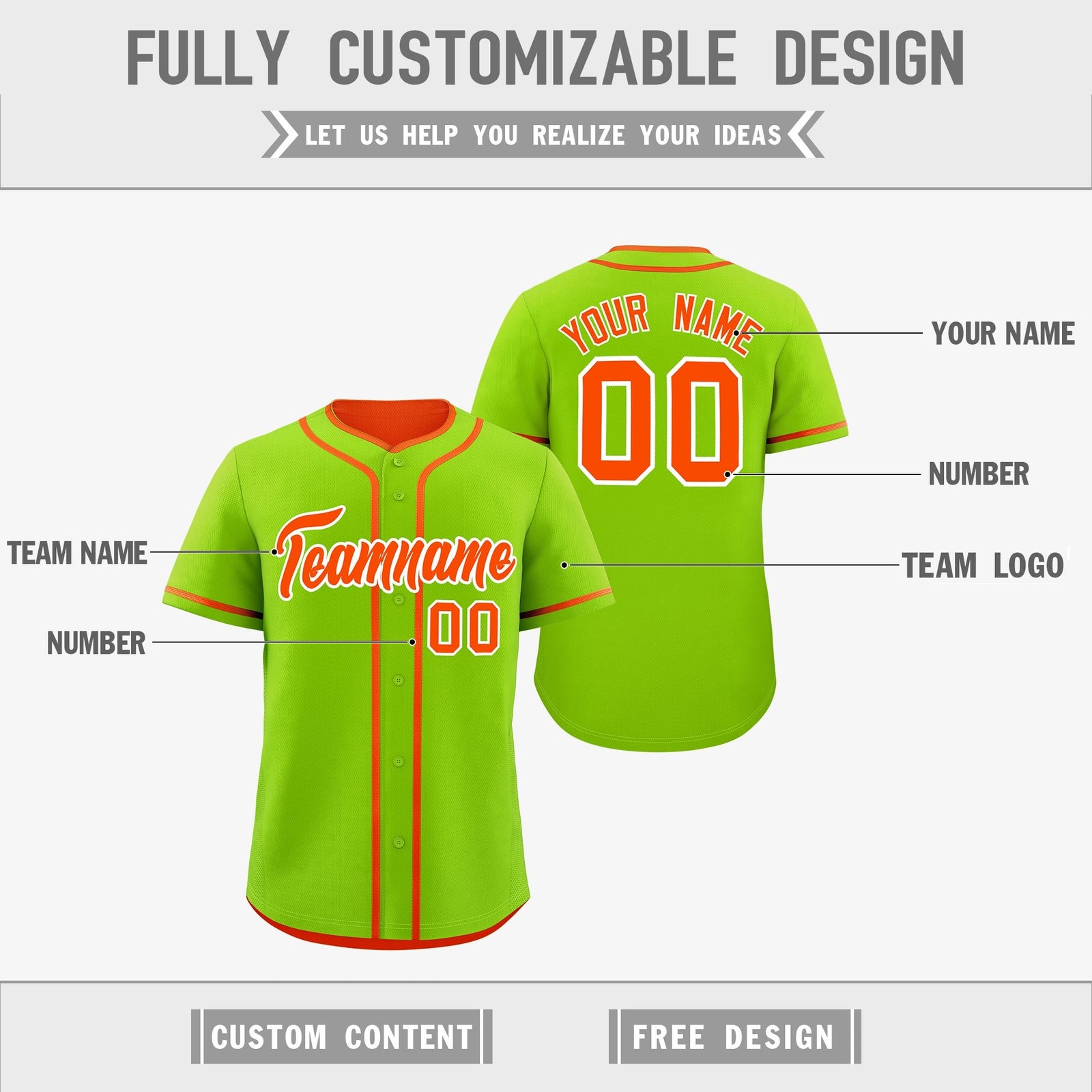 Custom Orange White Reversible Classic Style Moisture-Wicking Baseball Jersey| KXKSHOP