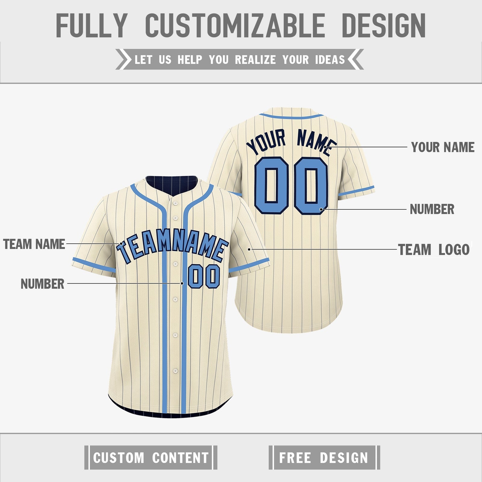Custom Cream Navy Reversible Gradient Fashion Breathable Baseball Jersey| KXKSHOP